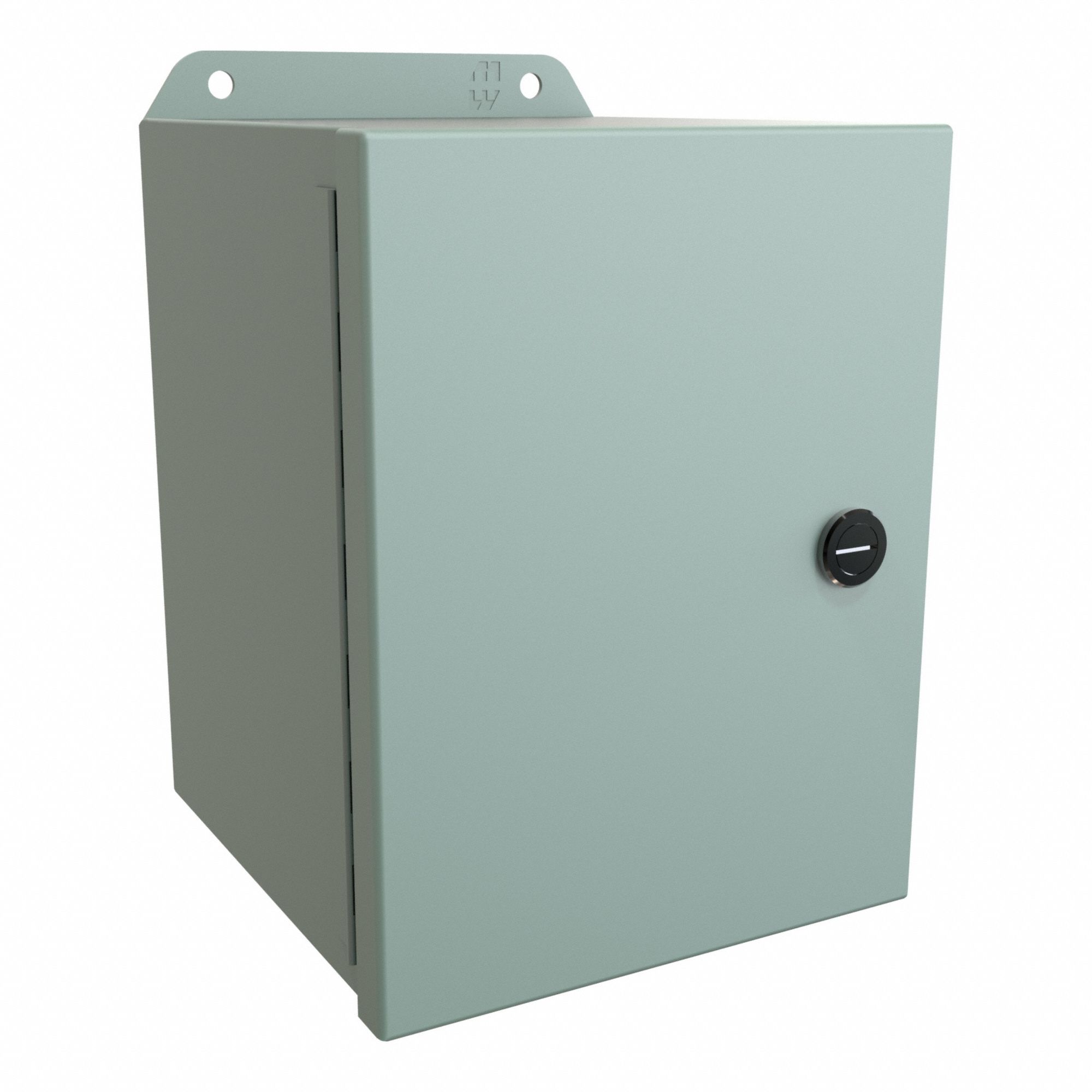 Electrical Enclosure: Steel, 8 in x 6 in x 6 in, NEMA 12/13/3R/4, w/Panel, Solid Cover