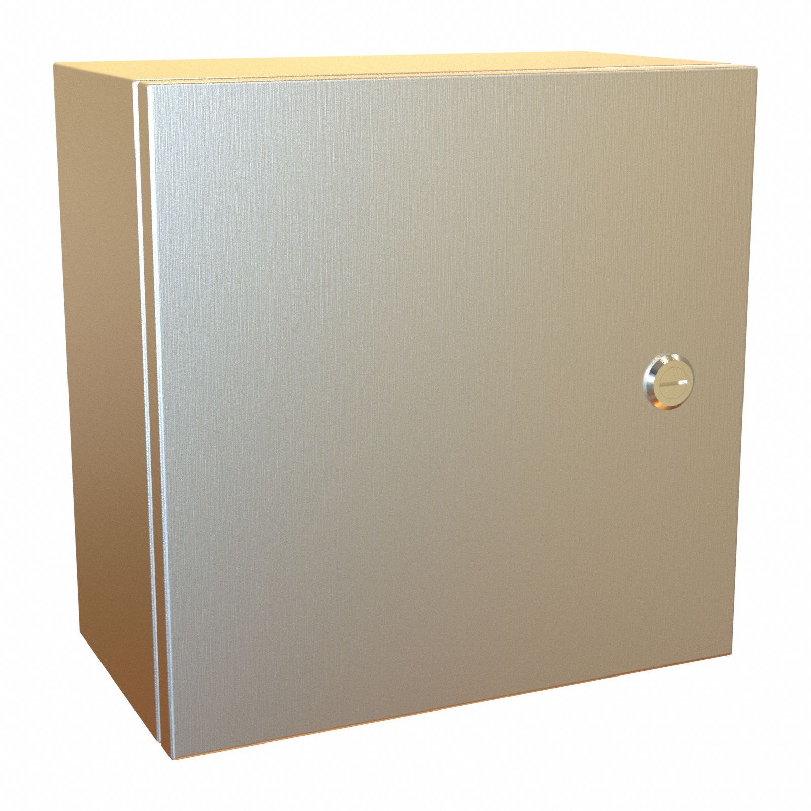 Electrical Enclosure: 304 Stainless Steel, 12 in x 12 in x 6 in, NEMA 12/13/3R/4/4X, Hinged