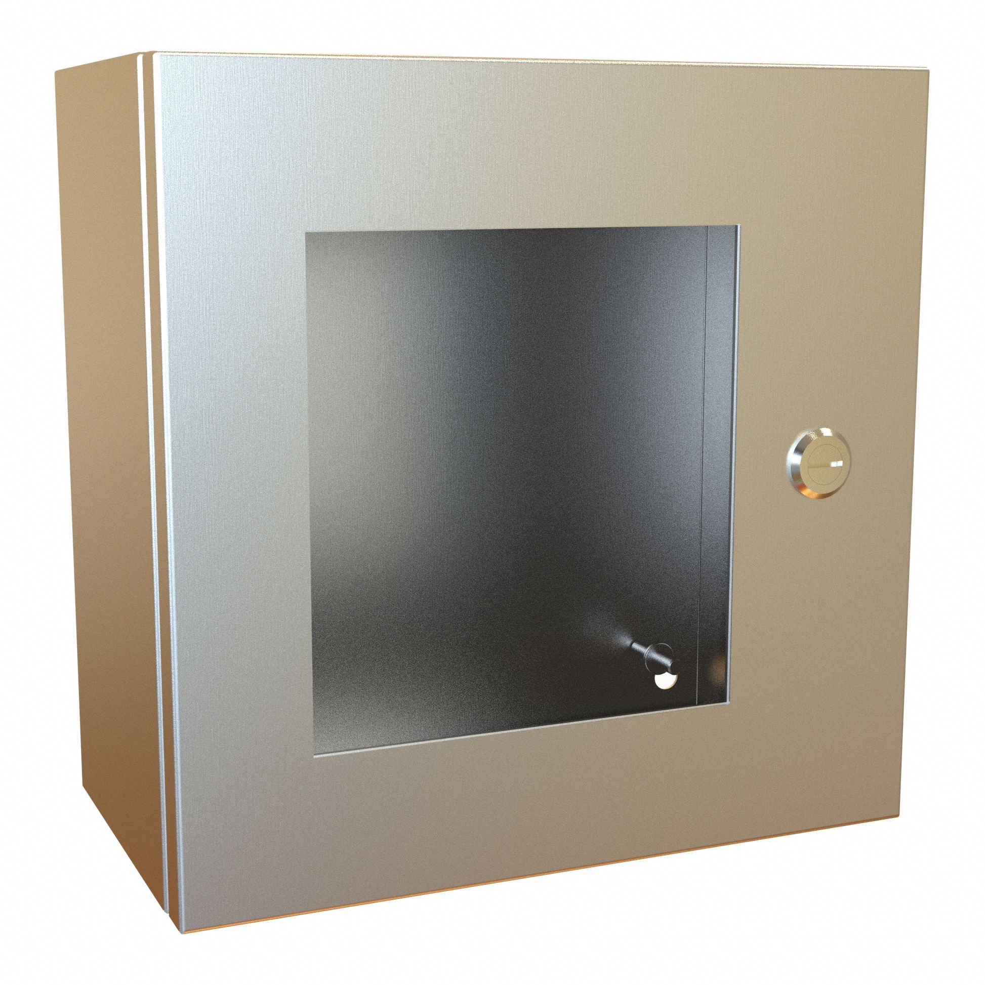 Electrical Enclosure: Stainless Steel, 12 in x 12 in x 6 in, NEMA 12/13/3R/4/4X, Hinged