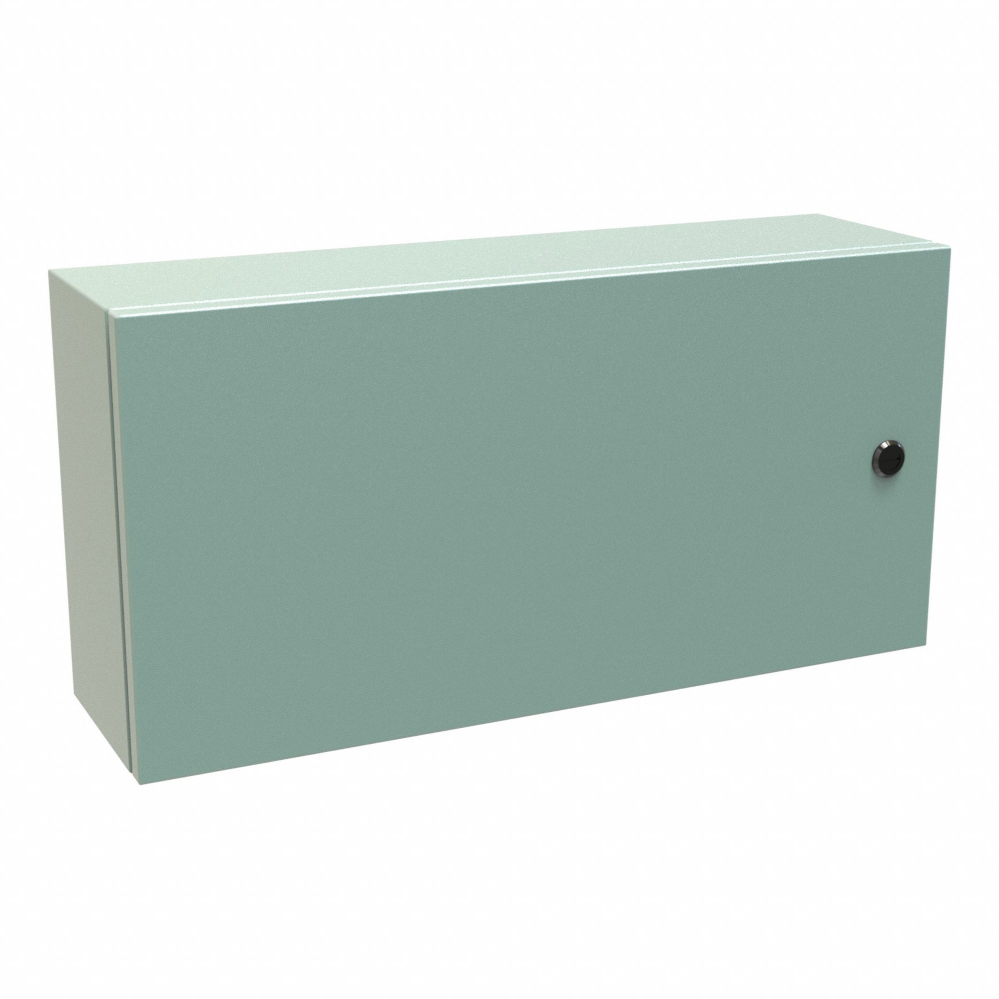 Electrical Enclosure: Steel, 12 in x 24 in x 6 in, NEMA 12/3R/4, Solid Cover, Hinged