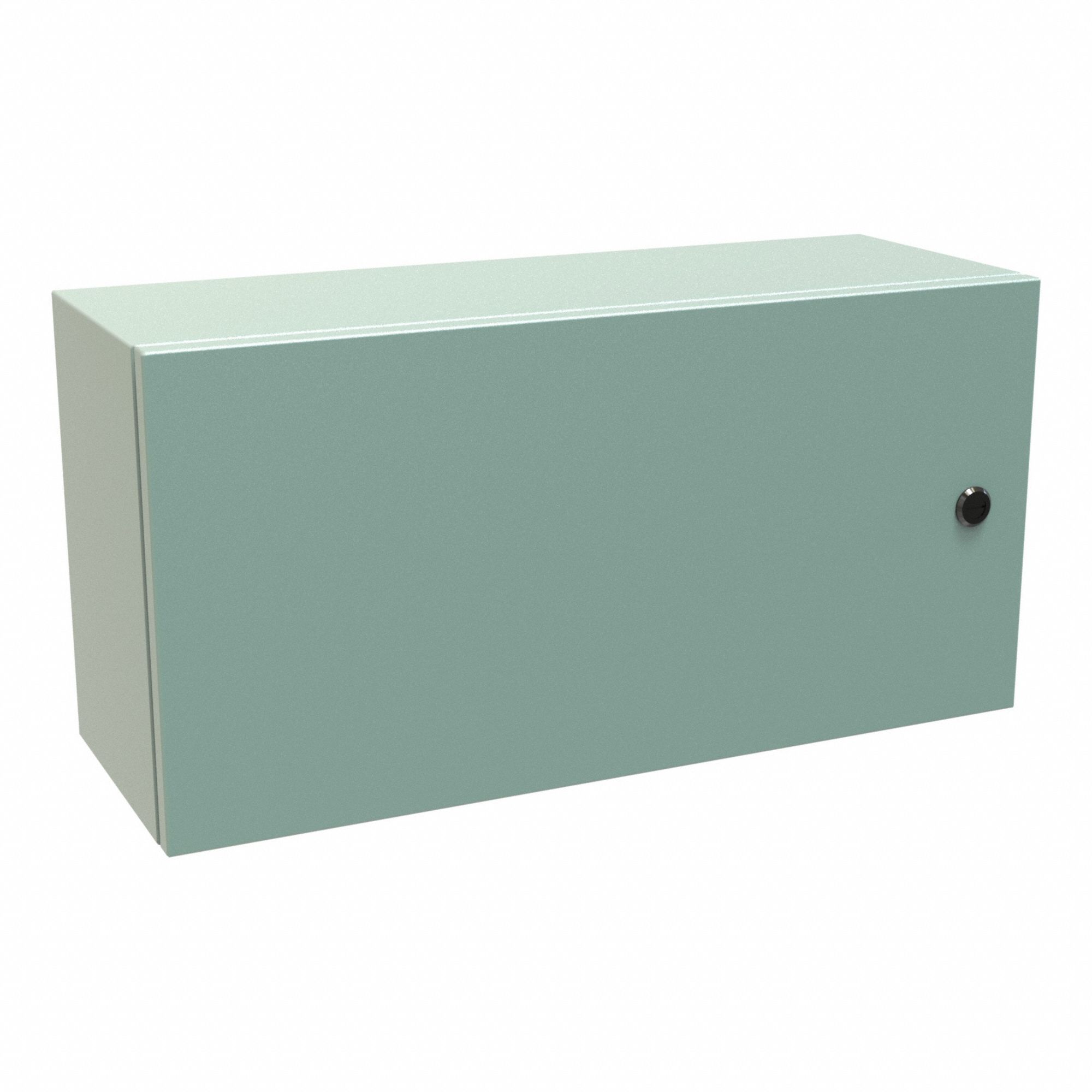 Electrical Enclosure: Steel, 12 in x 24 in x 8 in, NEMA 12/3R/4, Solid Cover, Hinged