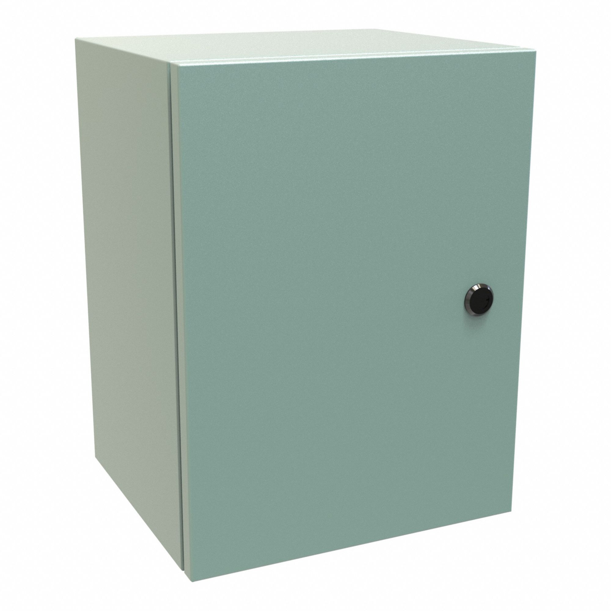Electrical Enclosure: Steel, 16 in x 12 in x 10 in, NEMA 12/3R/4, Solid Cover, Hinged
