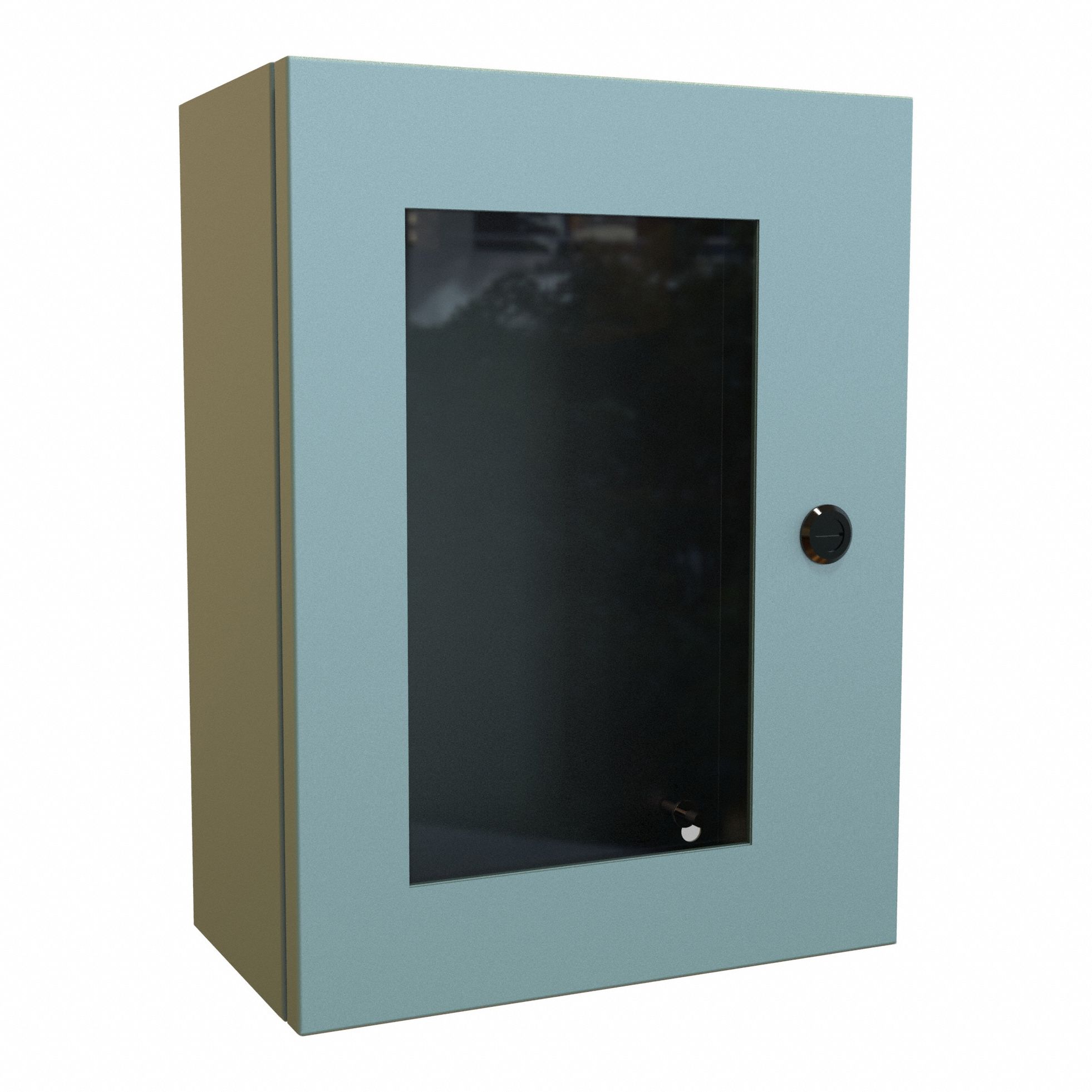 Electrical Enclosure: Steel, 16 in x 12 in x 6 in, NEMA 12/3R/4, Solid with Window Cover