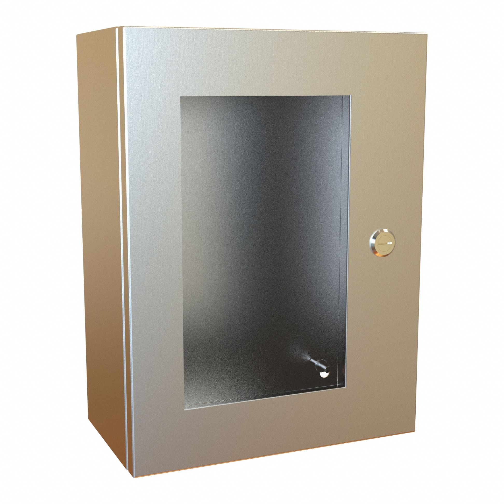 Electrical Enclosure: Stainless Steel, 16 in x 12 in x 6 in, NEMA 12/13/3R/4/4X, Hinged