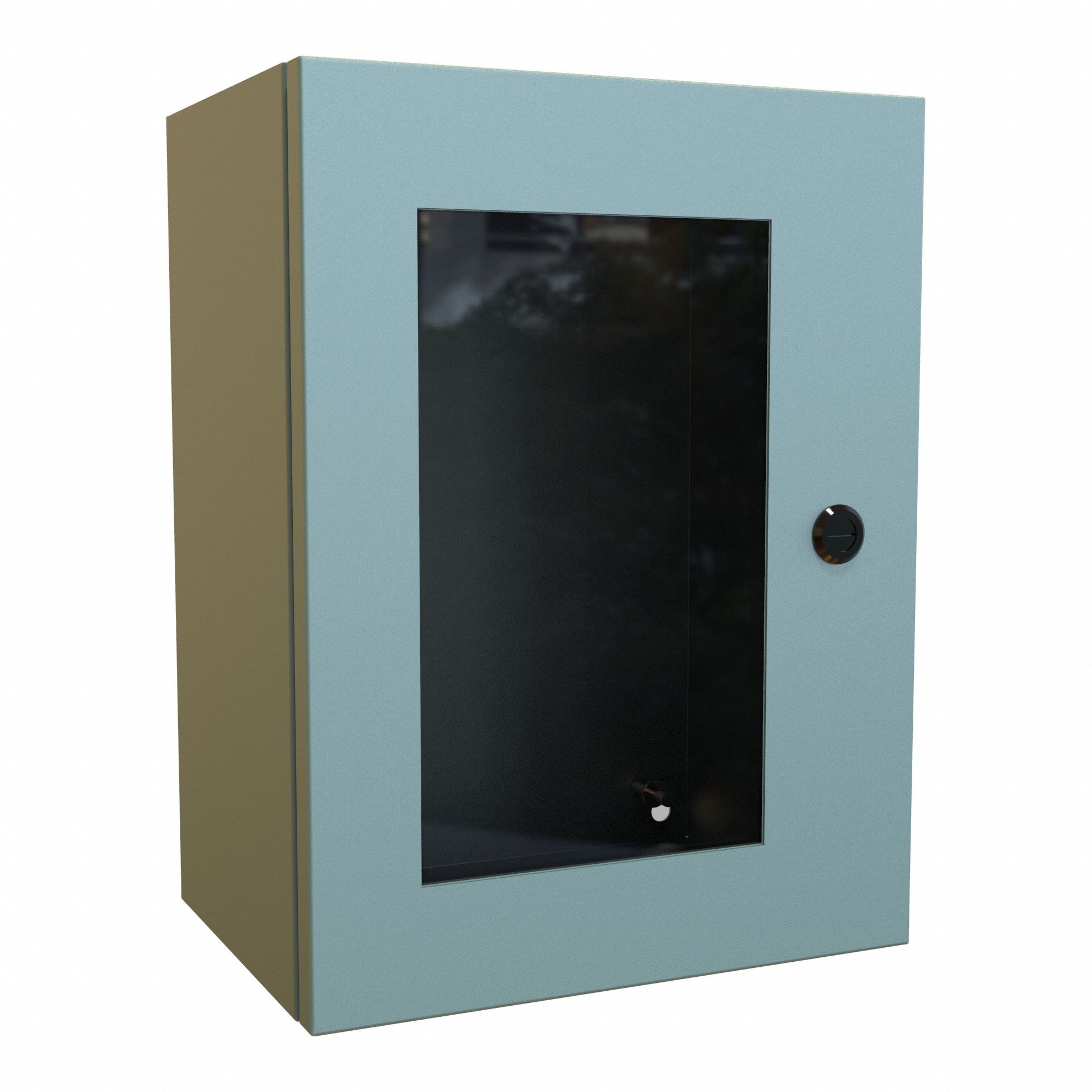 Electrical Enclosure: Steel, 16 in x 12 in x 8 in, NEMA 12/3R/4, Solid with Window Cover