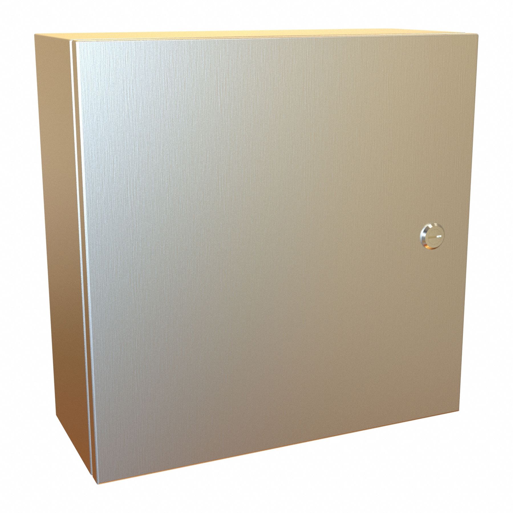 Electrical Enclosure: 304 Stainless Steel, 16 in x 16 in x 6 in, NEMA 12/13/3R/4/4X, Hinged