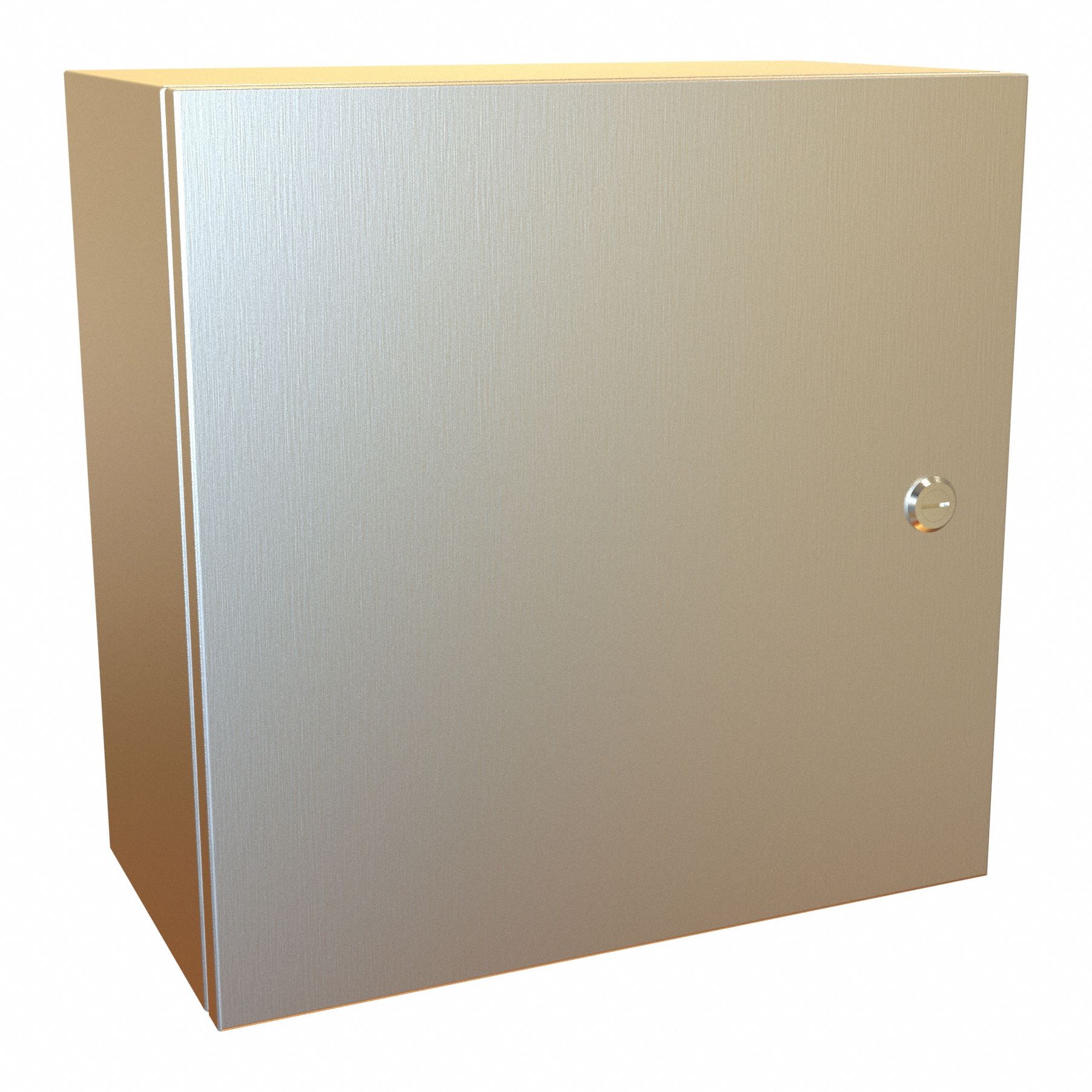 Electrical Enclosure: 304 Stainless Steel, 16 in x 16 in x 8 in, NEMA 12/13/3R/4/4X, Hinged