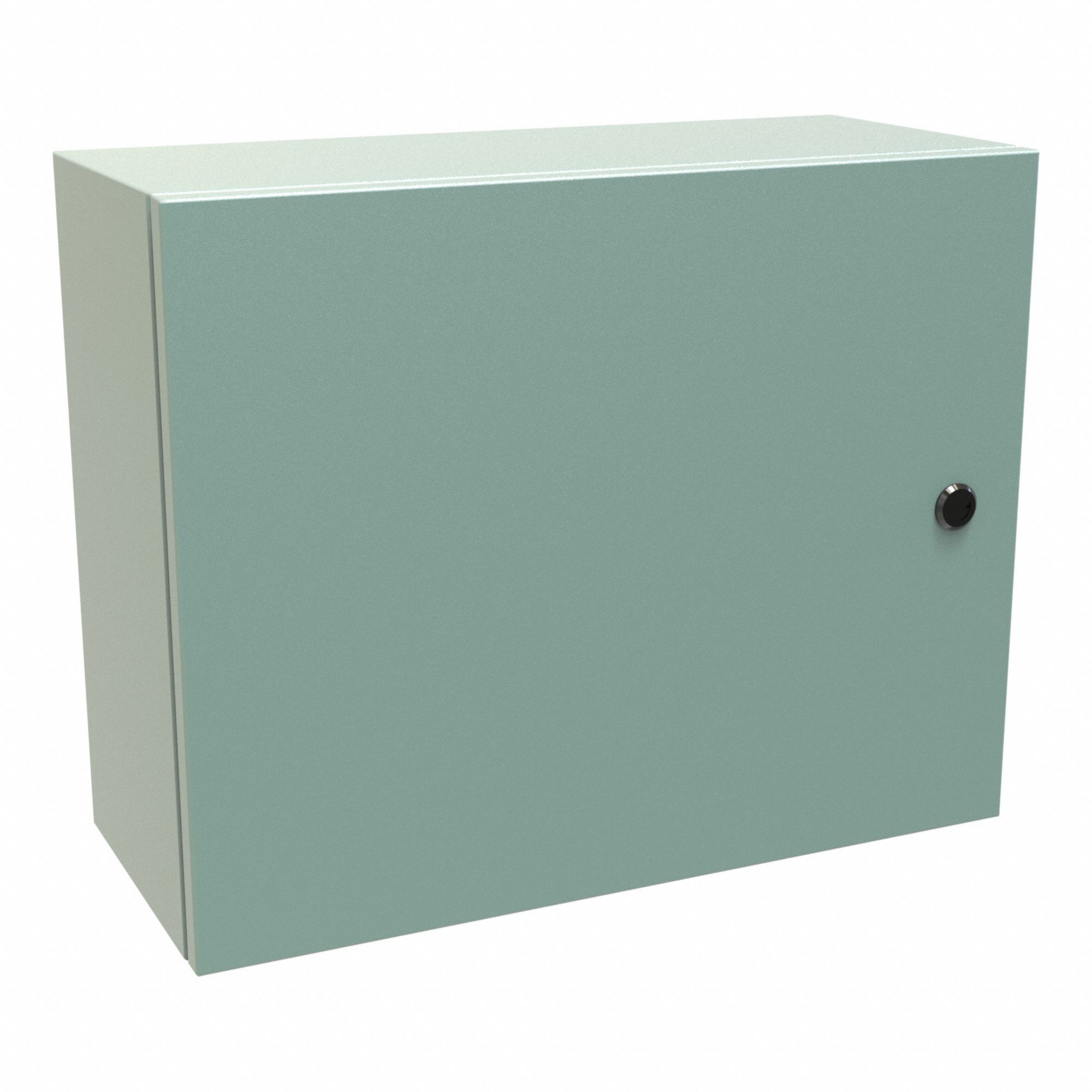 Electrical Enclosure: Steel, 16 in x 20 in x 8 in, NEMA 12/3R/4, Solid Cover, Hinged