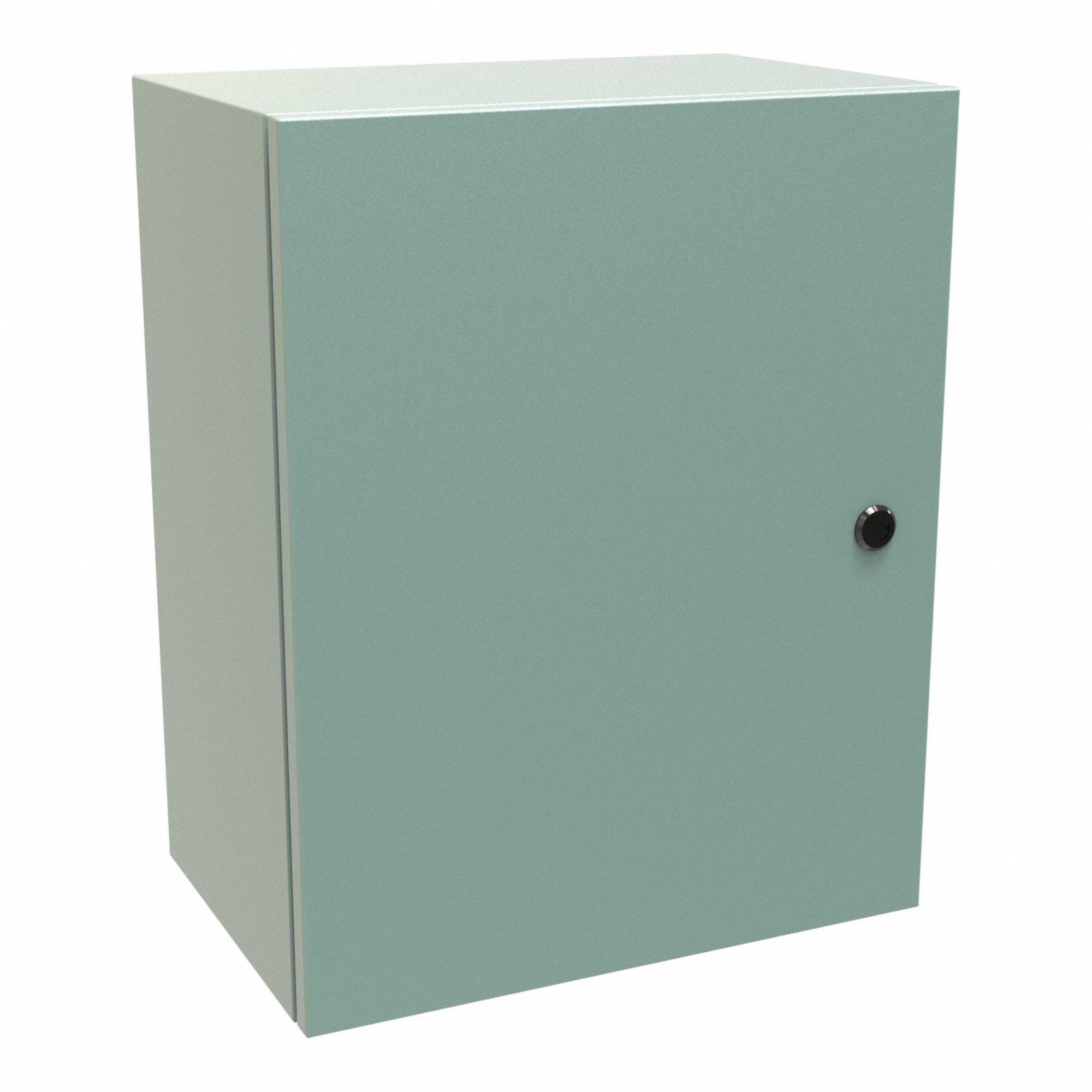 Electrical Enclosure: Steel, 20 in x 16 in x 10 in, NEMA 12/3R/4, Solid Cover, Hinged
