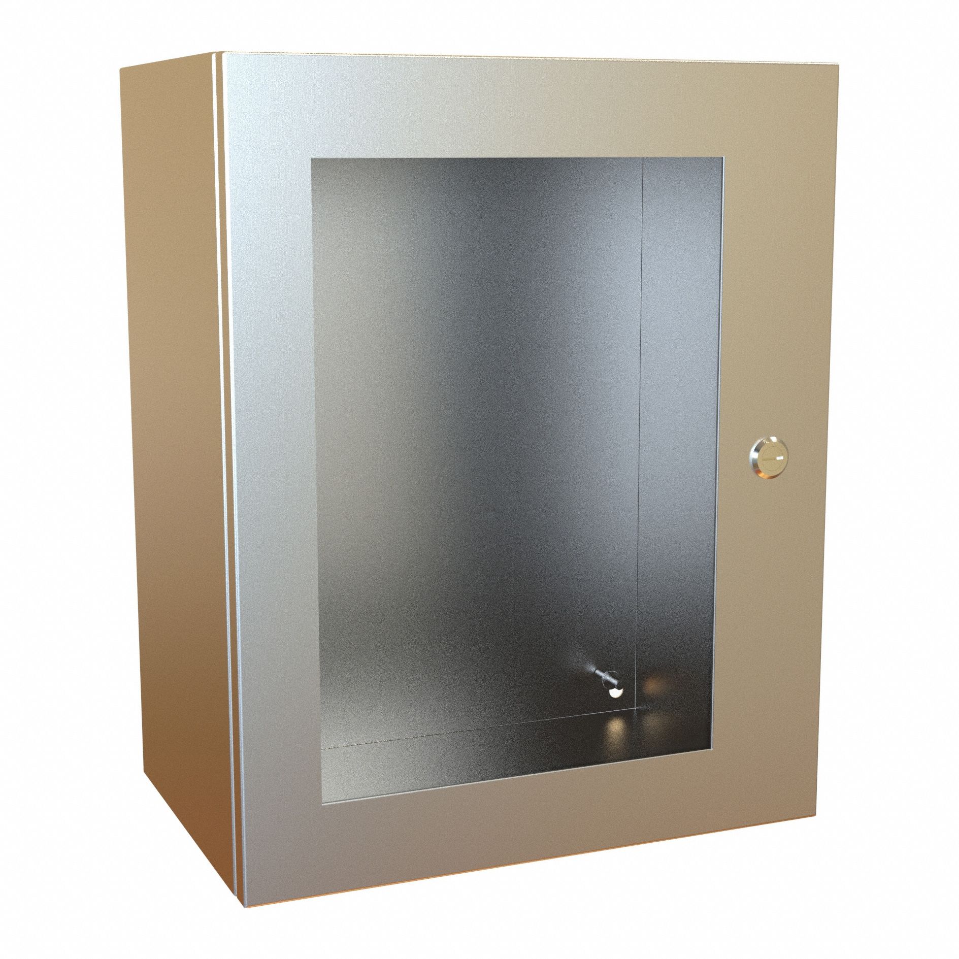 Electrical Enclosure: Stainless Steel, 20 in x 16 in x 10 in, NEMA 12/13/3R/4/4X, Hinged