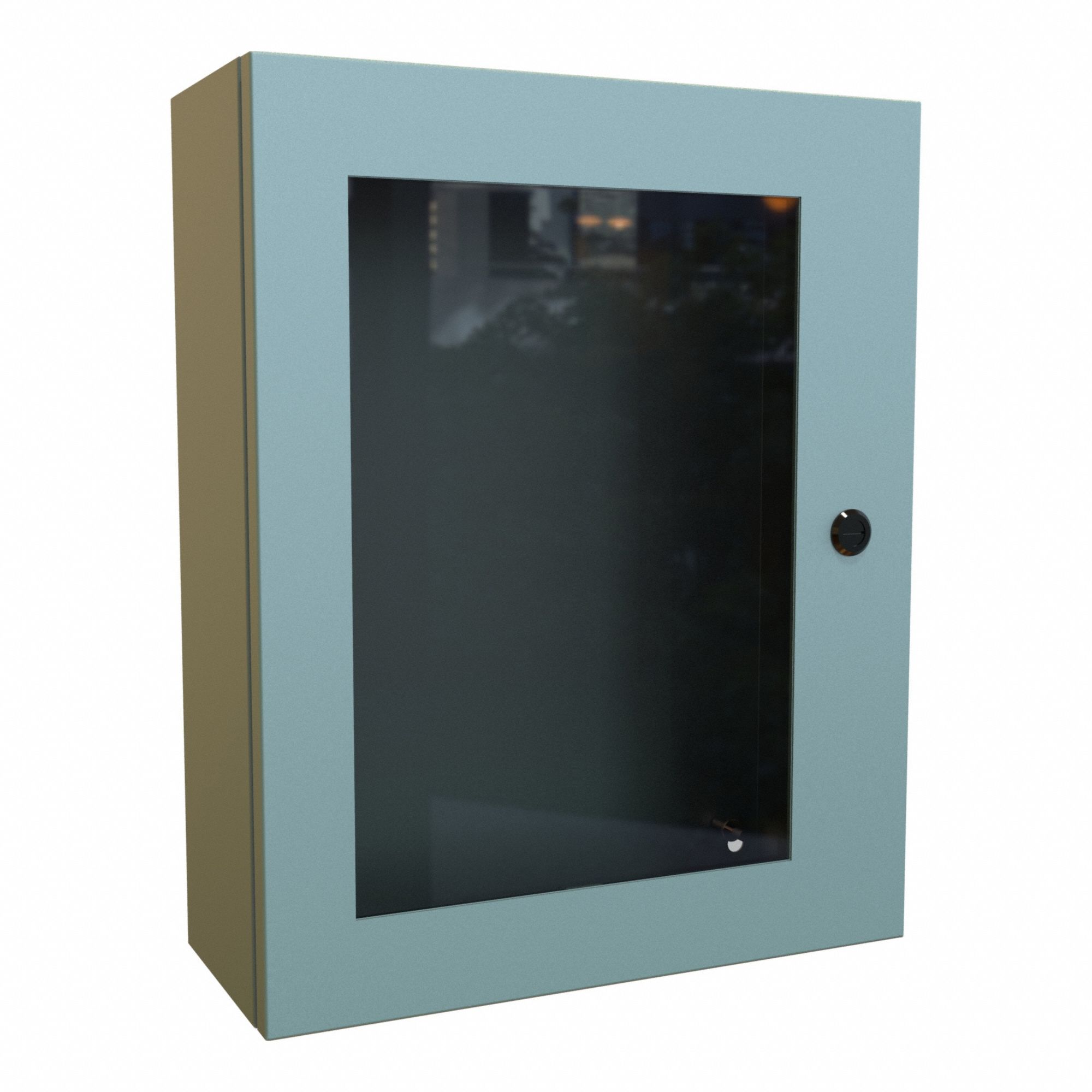 Electrical Enclosure: Steel, 20 in x 16 in x 6 in, NEMA 12/3R/4, Solid with Window Cover