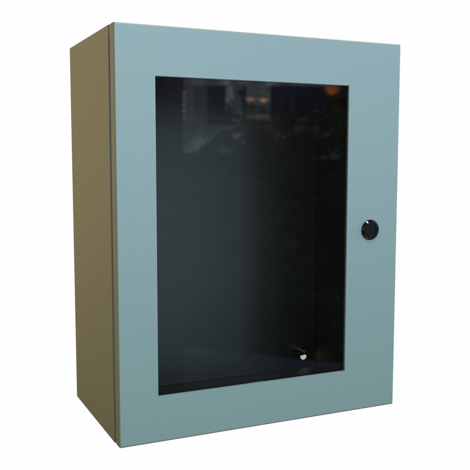 Electrical Enclosure: Steel, 20 in x 16 in x 8 in, NEMA 12/3R/4, Solid with Window Cover