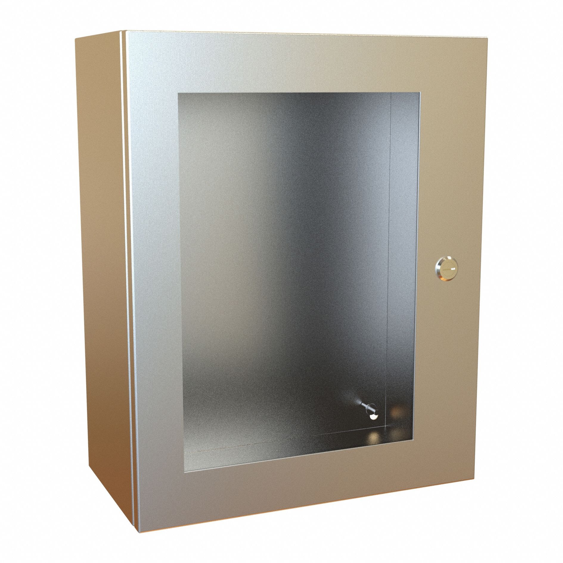 Electrical Enclosure: Stainless Steel, 20 in x 16 in x 8 in, NEMA 12/13/3R/4/4X, Hinged