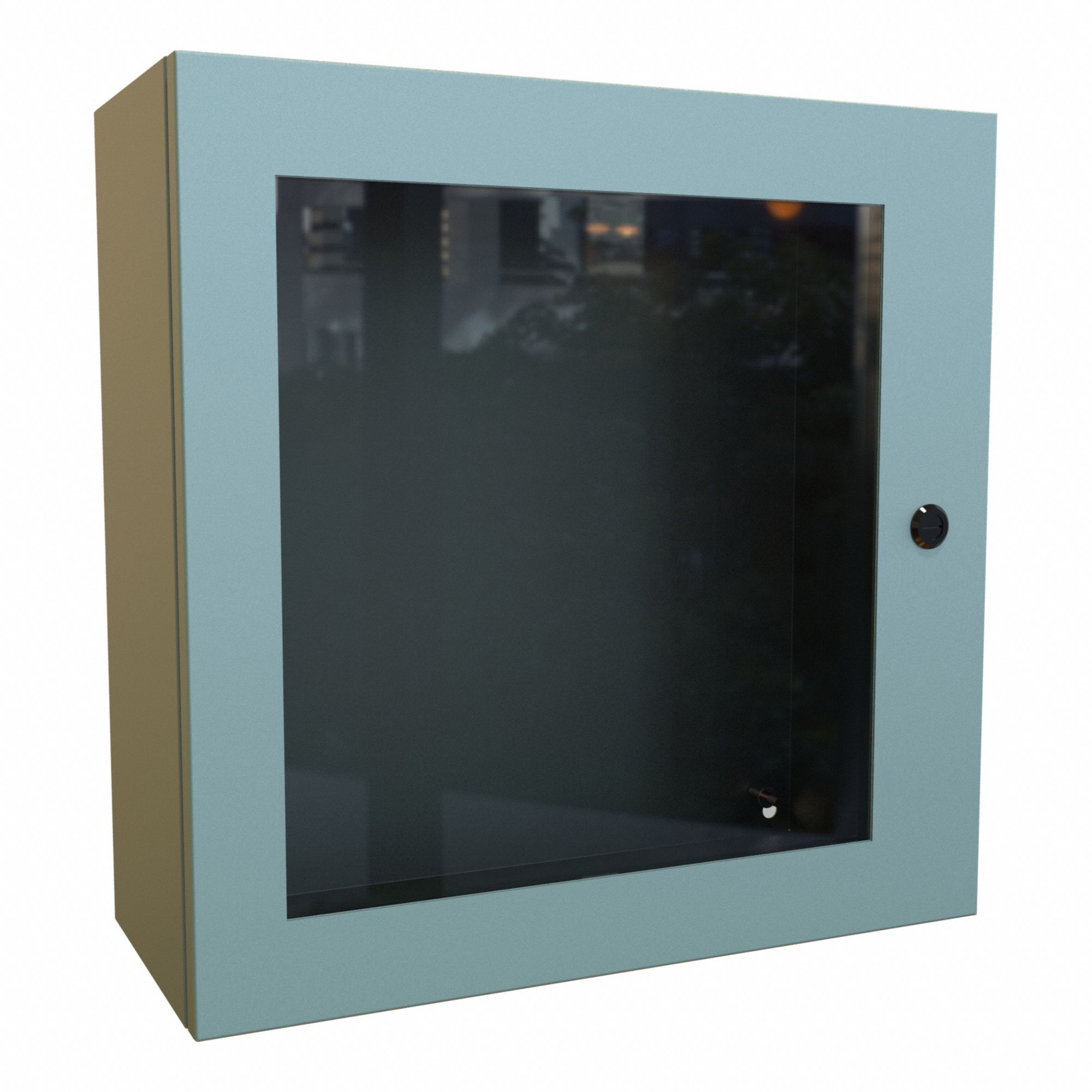 Electrical Enclosure: Steel, 20 in x 20 in x 8 in, NEMA 12/3R/4, Solid with Window Cover
