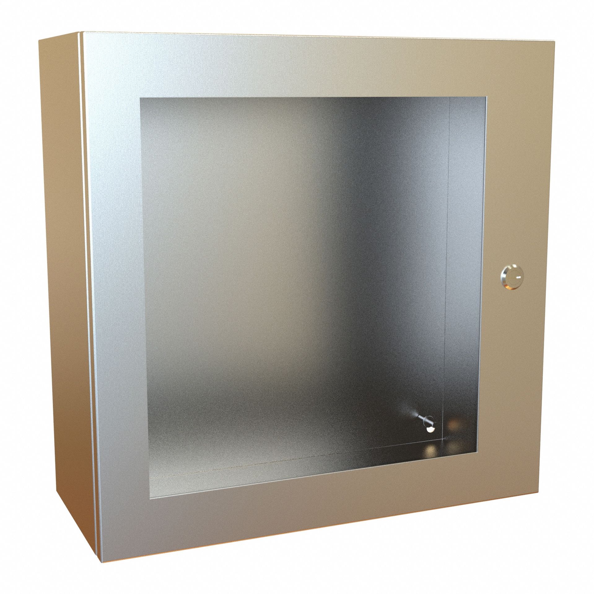 Electrical Enclosure: Stainless Steel, 20 in x 20 in x 8 in, NEMA 12/13/3R/4/4X, Hinged