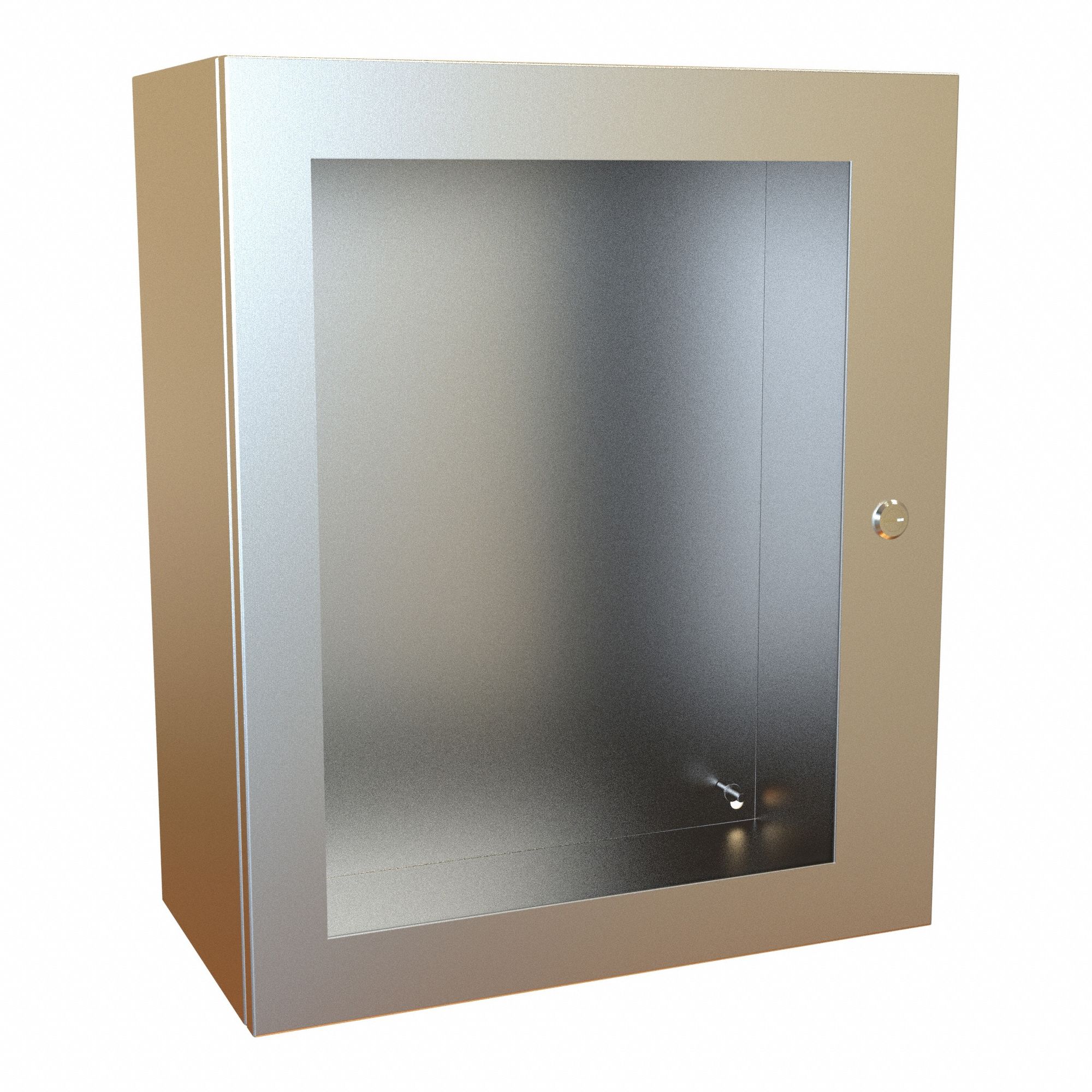 Electrical Enclosure: Stainless Steel, 24 in x 20 in x 10 in, NEMA 12/13/3R/4/4X, Hinged