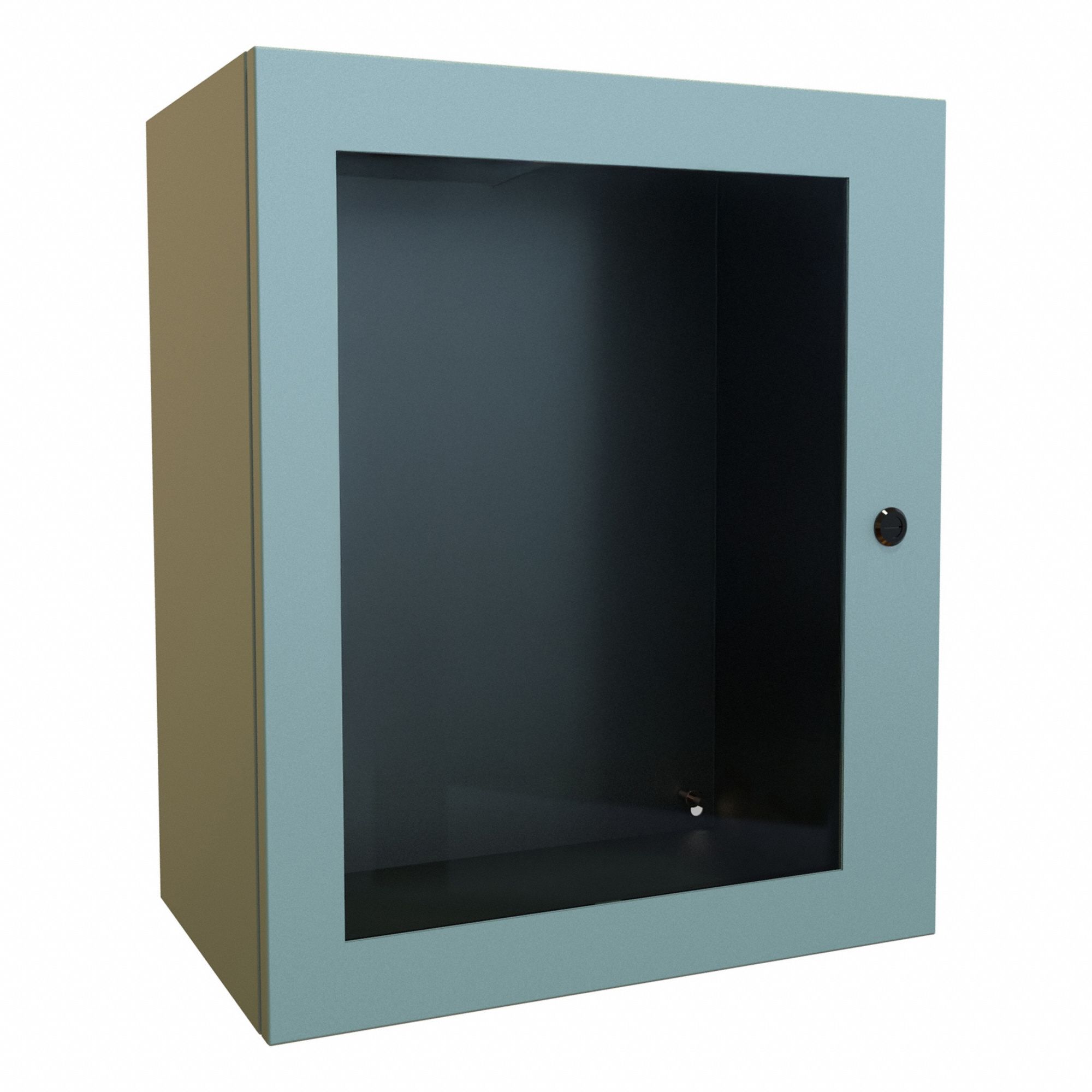 Electrical Enclosure: Steel, 24 in x 20 in x 12 in, NEMA 12/3R/4, Solid with Window Cover