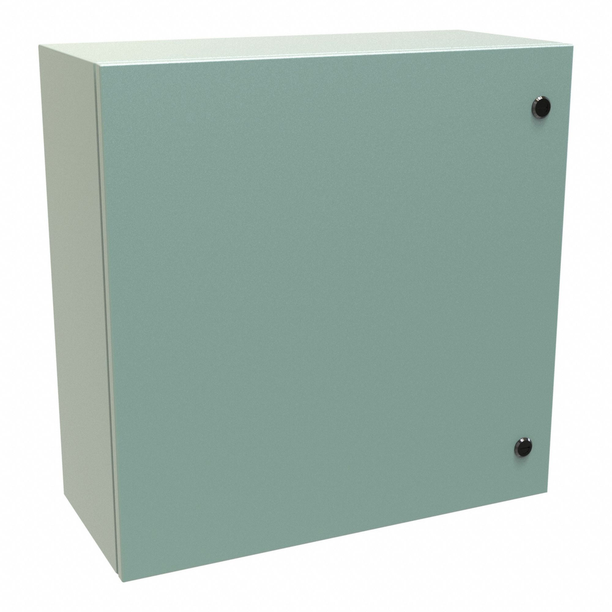 Electrical Enclosure: Steel, 24 in x 24 in x 10 in, NEMA 12/3R/4, Solid Cover, Hinged