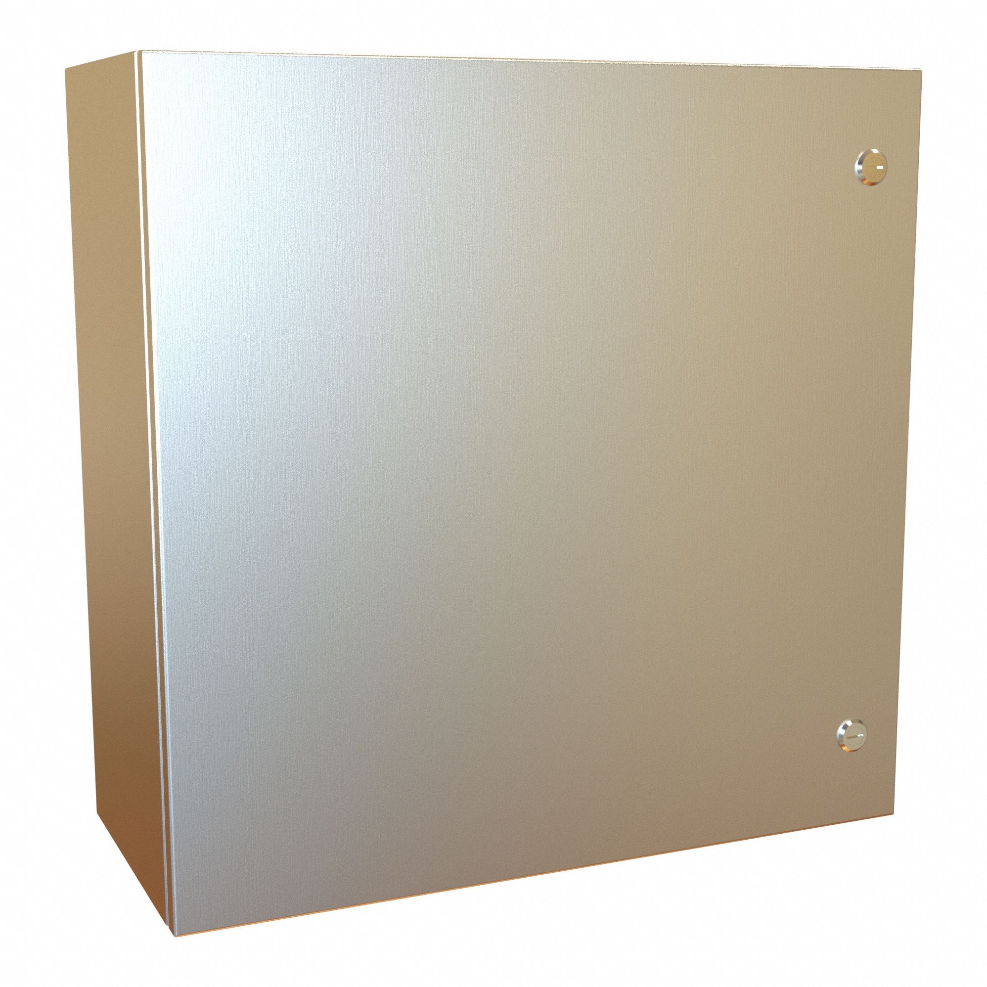 Electrical Enclosure: 304 Stainless Steel, 24 in x 24 in x 10 in, NEMA 12/13/3R/4/4X, Hinged