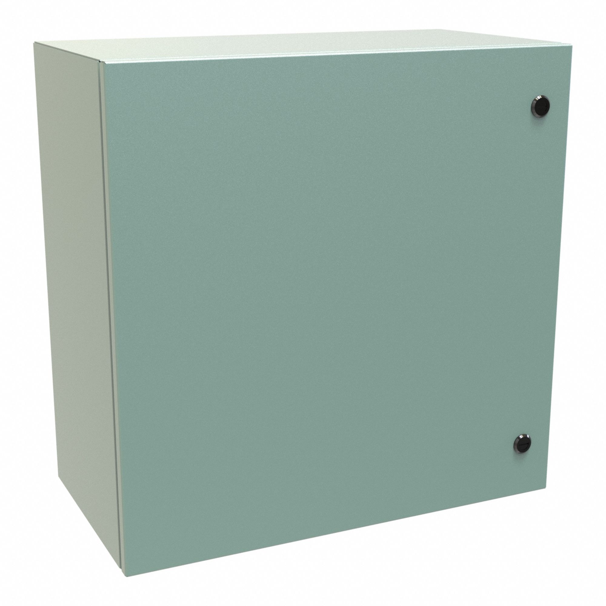Electrical Enclosure: Steel, 24 in x 24 in x 12 in, NEMA 12/3R/4, Solid Cover, Hinged