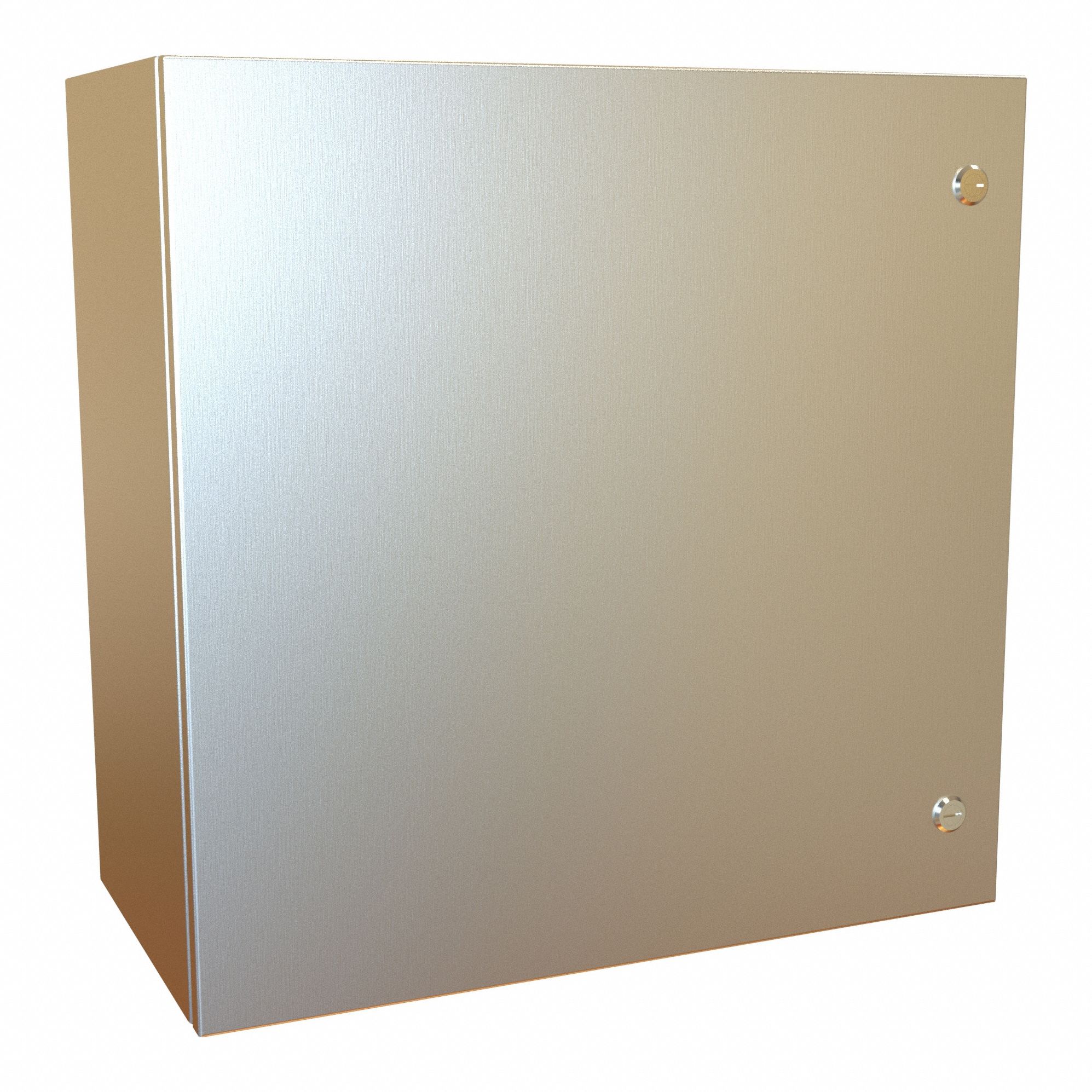 Electrical Enclosure: 304 Stainless Steel, 24 in x 24 in x 12 in, NEMA 12/13/3R/4/4X, Hinged