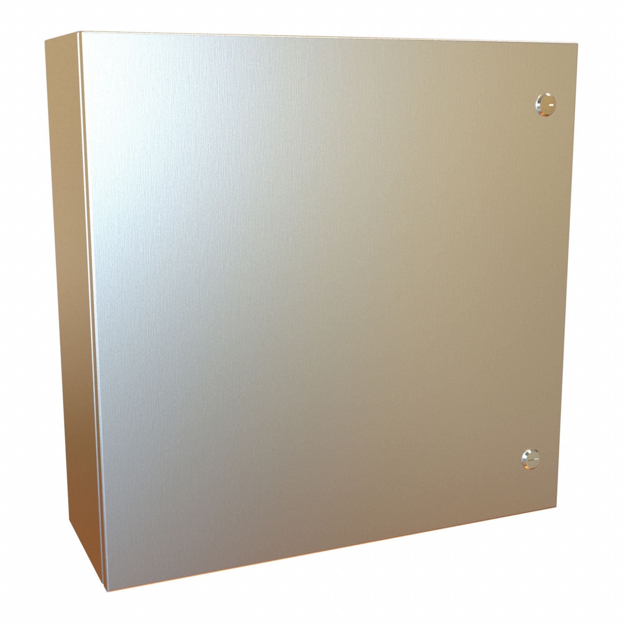 Electrical Enclosure: 304 Stainless Steel, 24 in x 24 in x 8 in, NEMA 12/13/3R/4/4X, Hinged