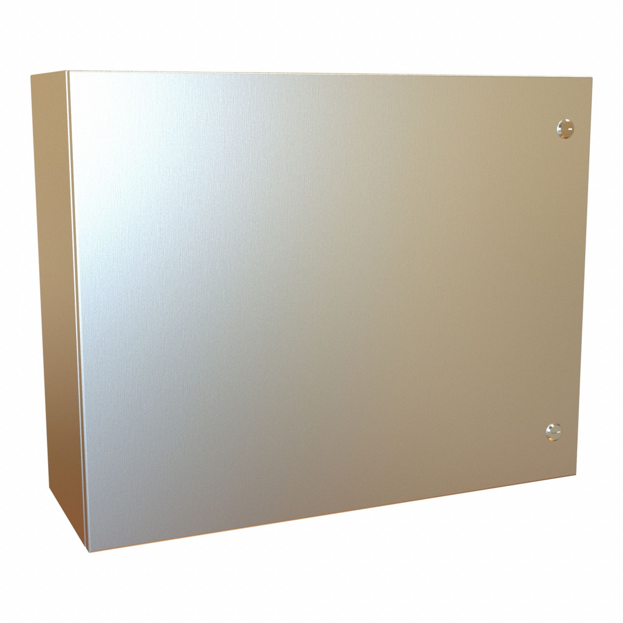 Electrical Enclosure: 304 Stainless Steel, 24 in x 30 in x 10 in, NEMA 12/13/3R/4/4X, Hinged