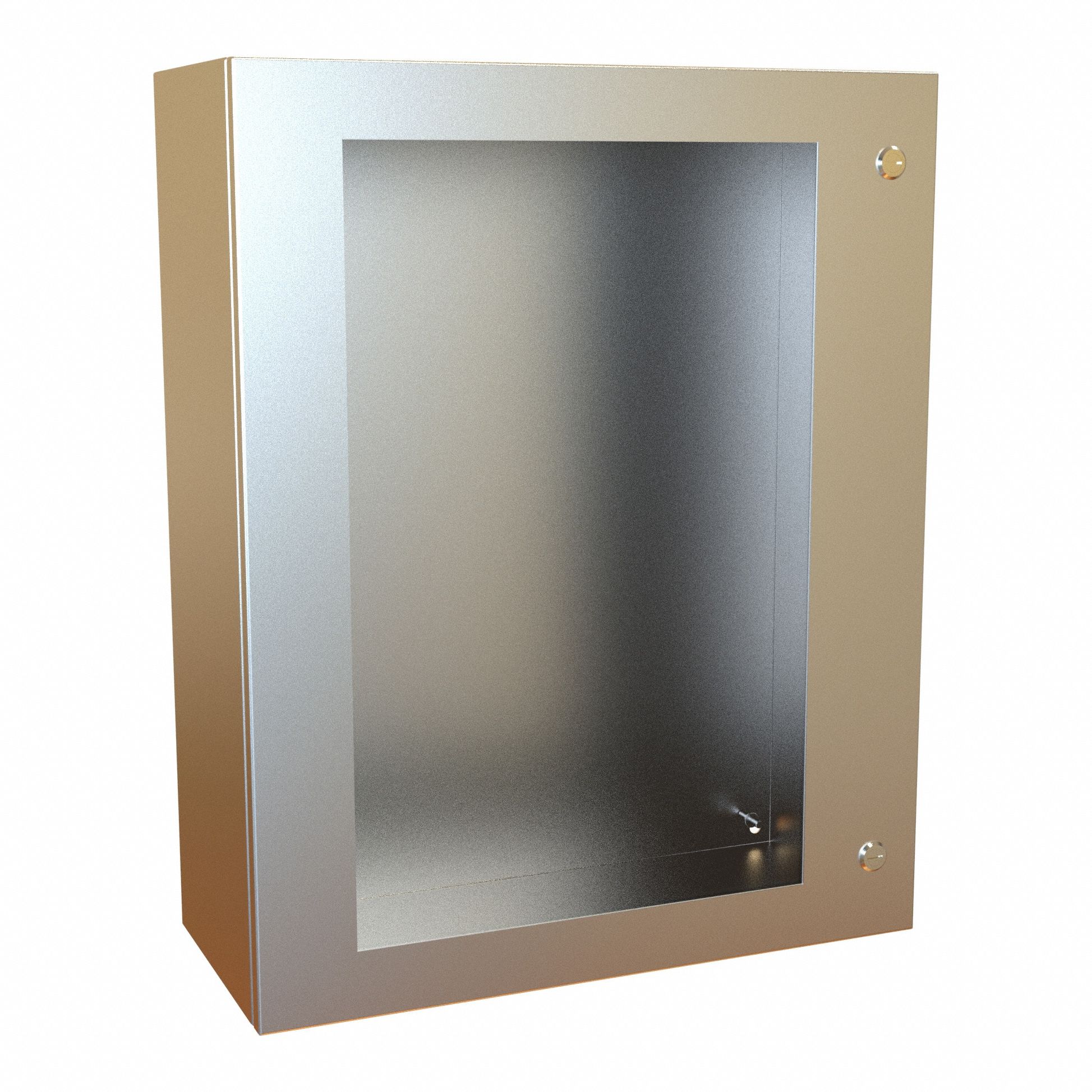 Electrical Enclosure: Stainless Steel, 30 in x 24 in x 10 in, NEMA 12/13/3R/4/4X, Hinged