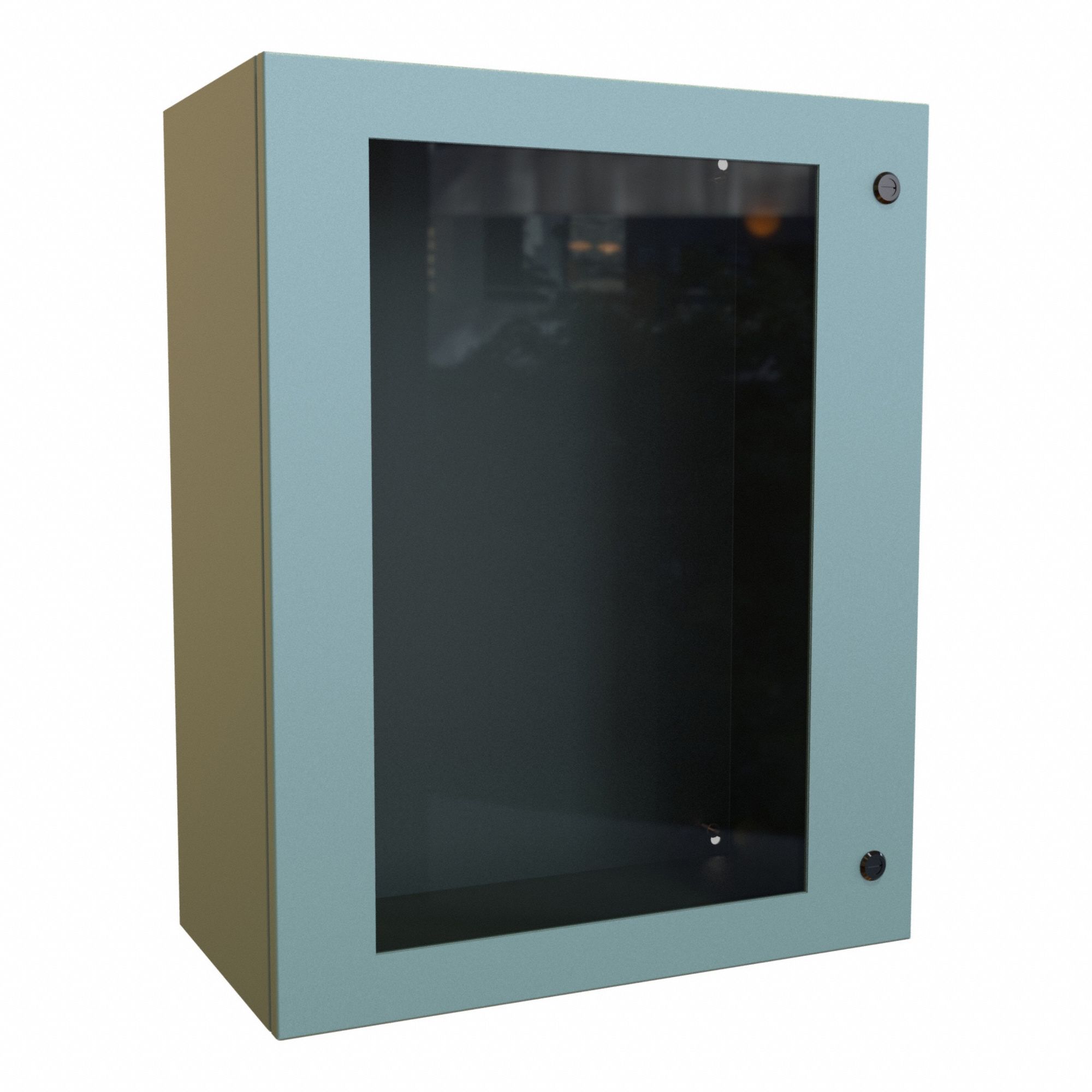Electrical Enclosure: Steel, 30 in x 24 in x 12 in, NEMA 12/3R/4, Solid with Window Cover