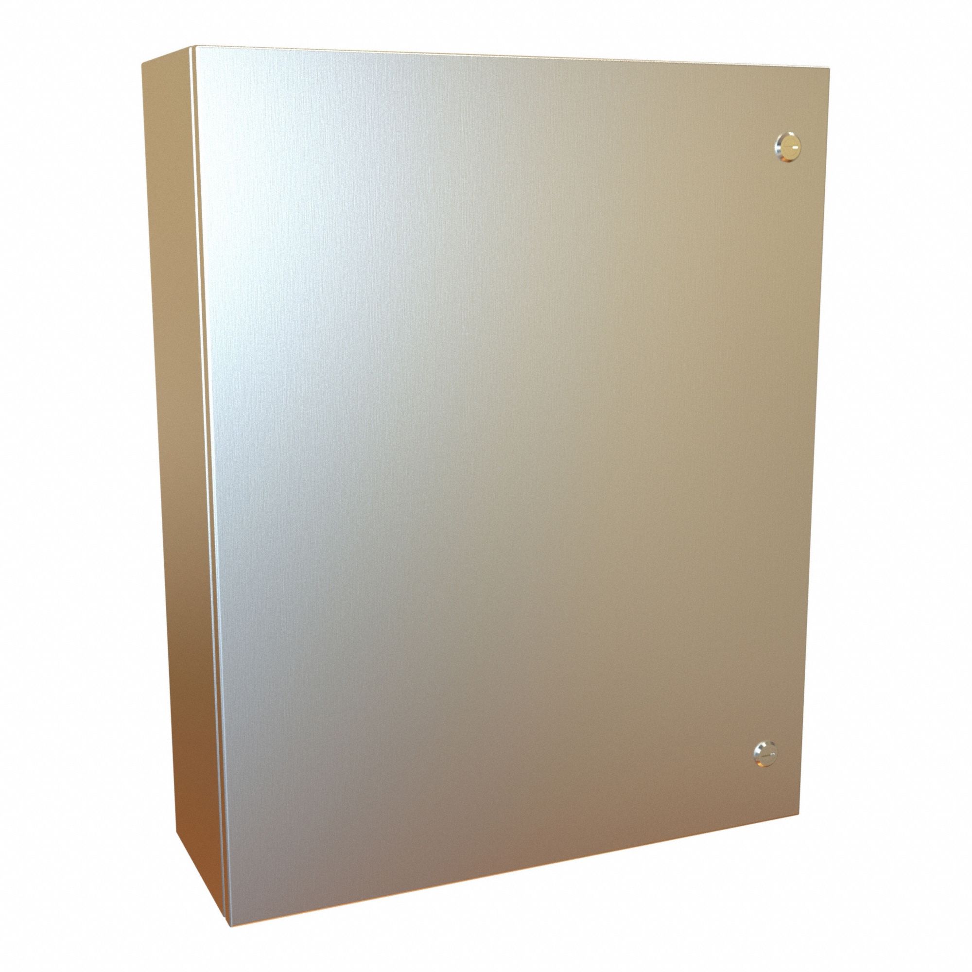 Electrical Enclosure: 304 Stainless Steel, 30 in x 24 in x 8 in, NEMA 12/13/3R/4/4X, Hinged