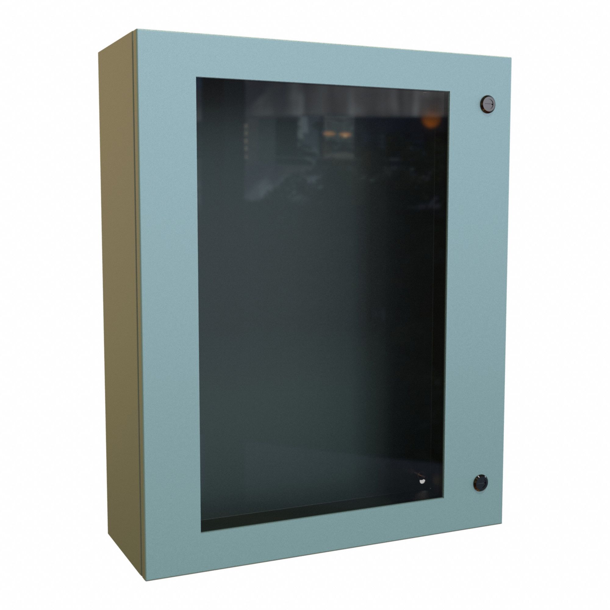 Electrical Enclosure: Steel, 30 in x 24 in x 8 in, NEMA 12/3R/4, Solid with Window Cover