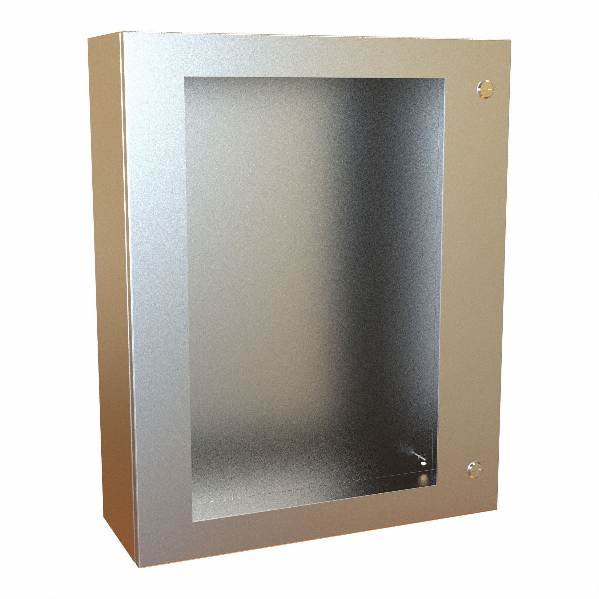 Electrical Enclosure: Stainless Steel, 30 in x 24 in x 8 in, NEMA 12/13/3R/4/4X, Hinged