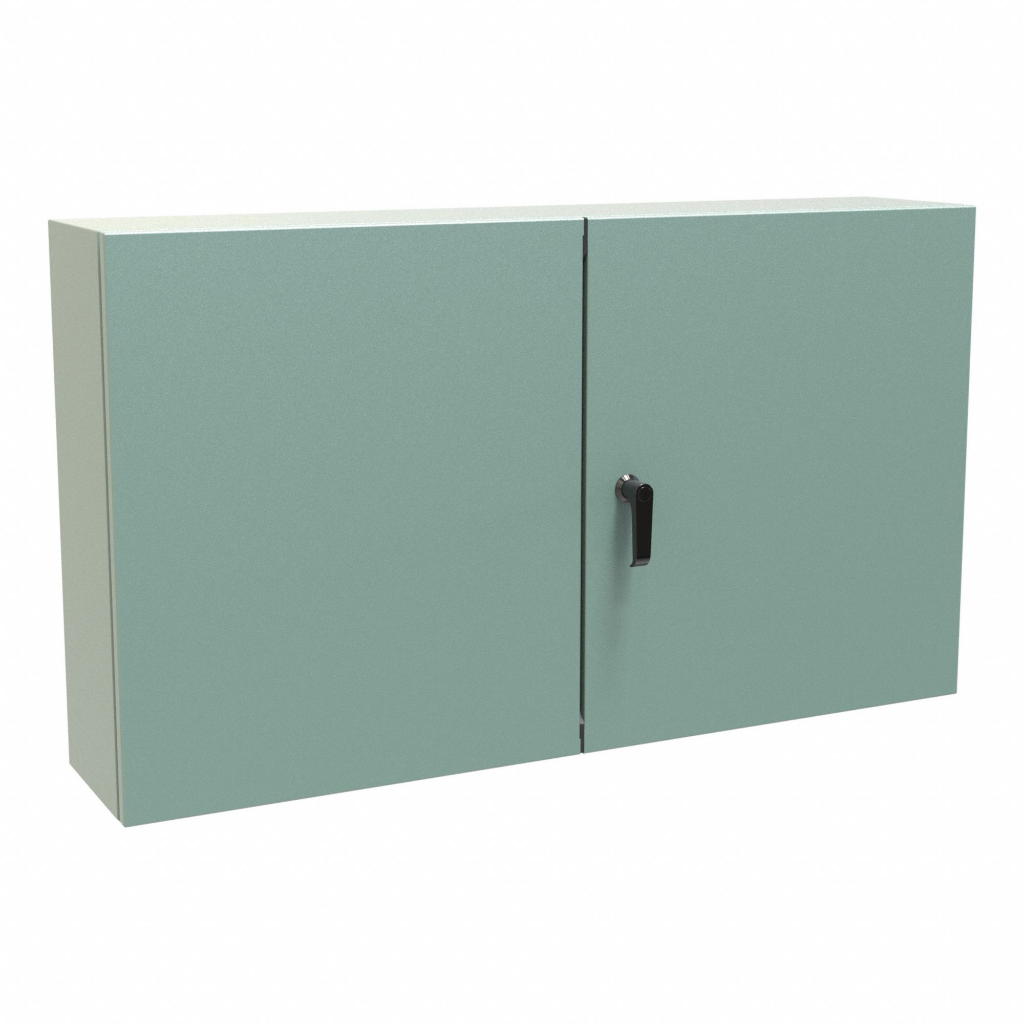 Electrical Enclosure: Steel, 24 in x 42 in x 8 in, NEMA 12/3R, Solid Cover, Hinged