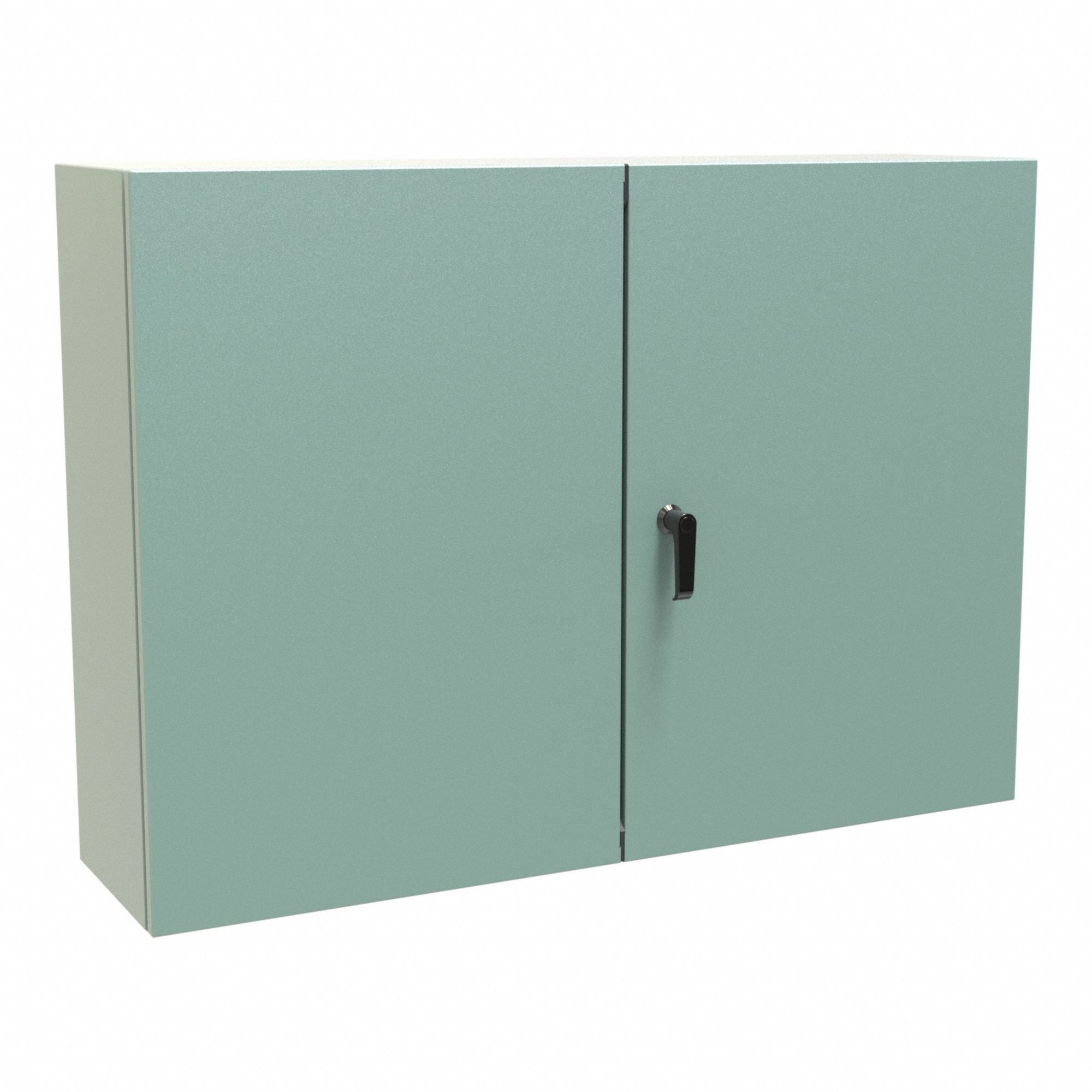 Electrical Enclosure: Steel, 30 in x 42 in x 10 in, NEMA 12/3R, Solid Cover, Hinged