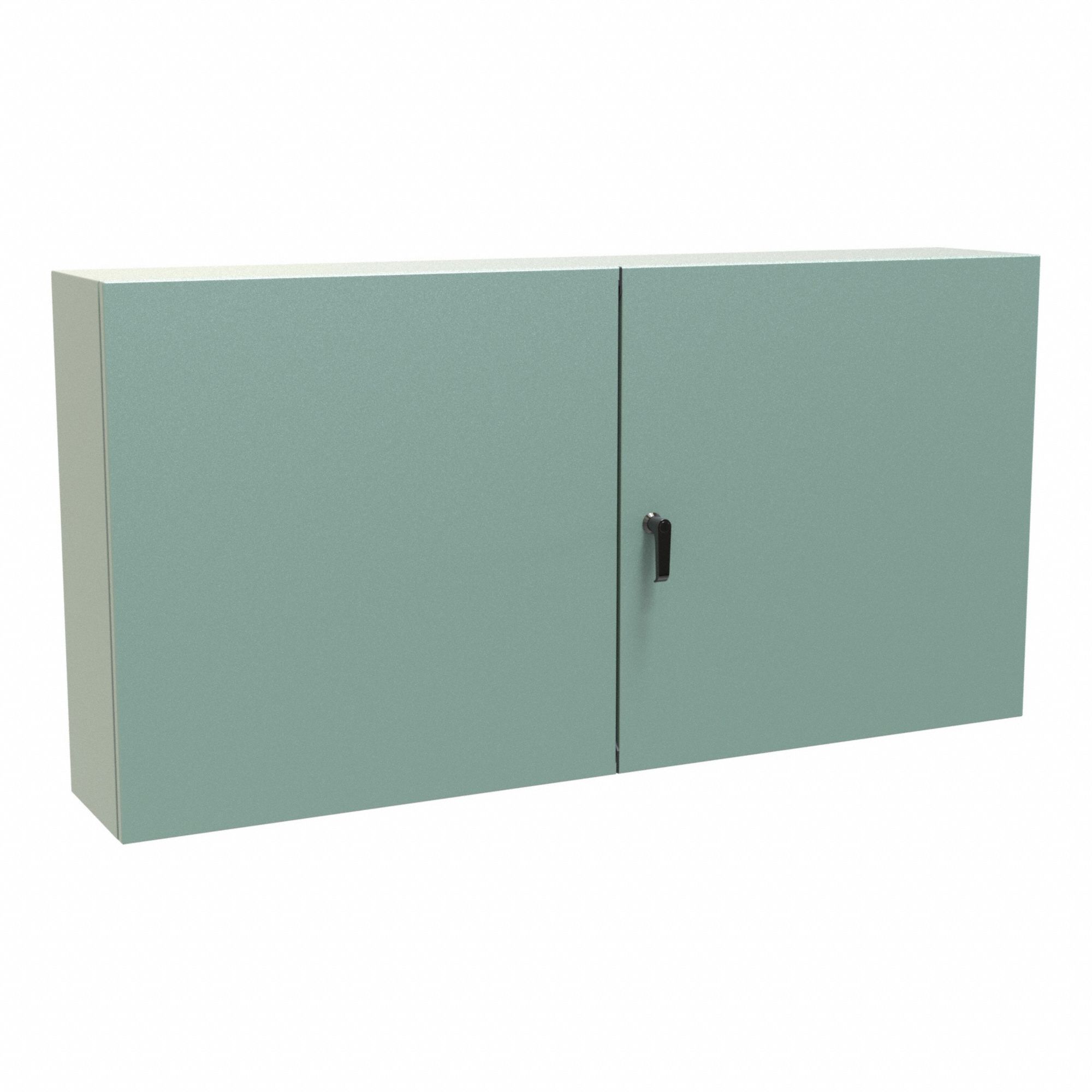 Electrical Enclosure: Steel, 30 in x 60 in x 10 in, NEMA 12/3R, Solid Cover, Hinged