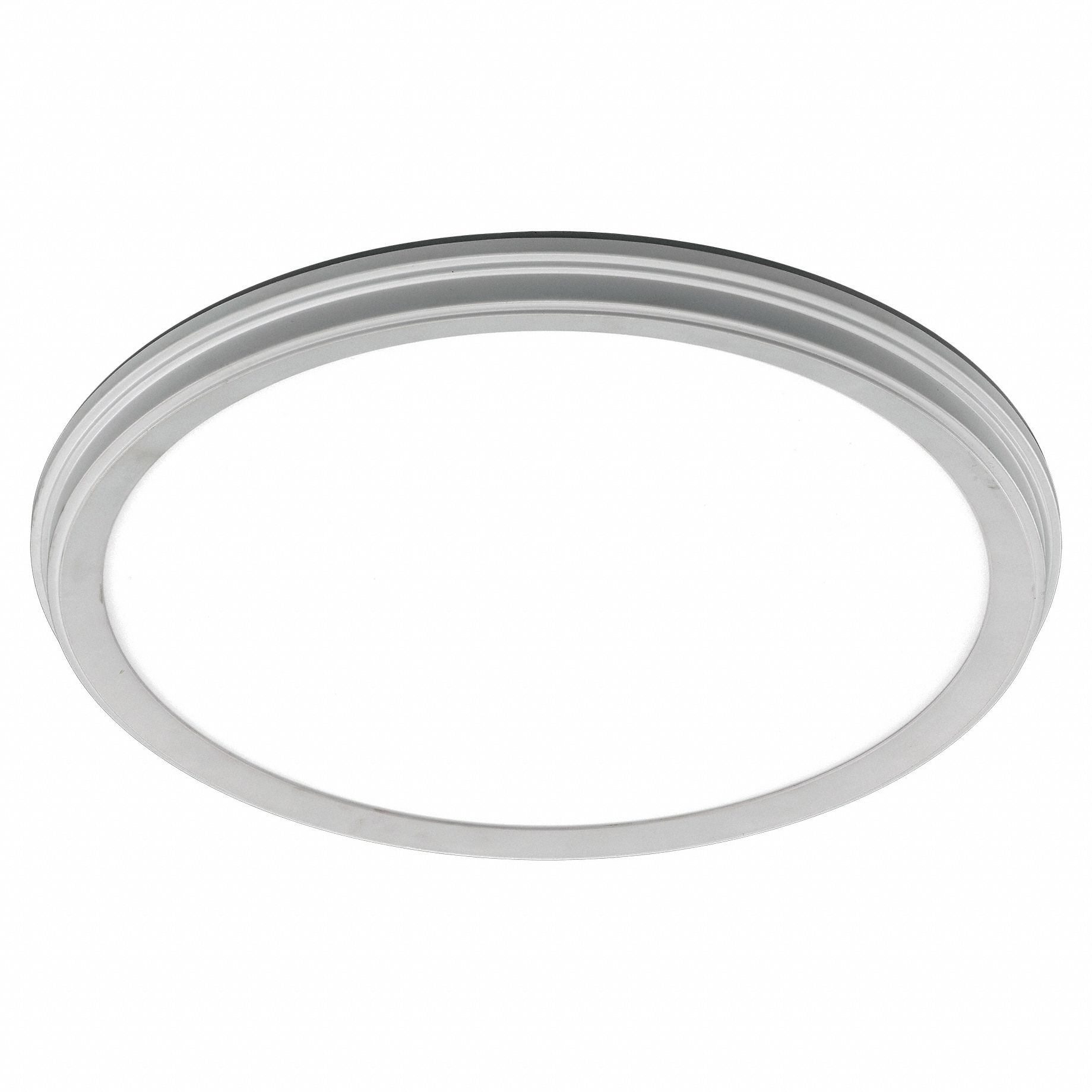 LEDFlushMount 13inD White Aluminum