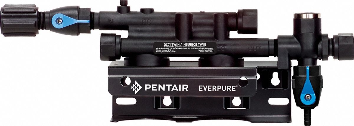 Water Filter Head: 3/4 in, NPT, 6 1/4 in Overall Ht, 16 5/8 in Overall Wd