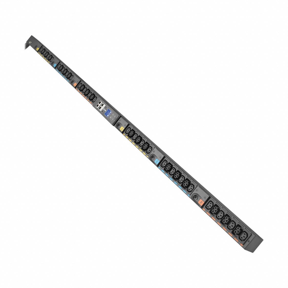 EATON TRIPP LITE PDU: Three-Phase, 208V AC, 42 Outlets, (18) C39/(24) C13, Metered, Remote-Monitored (MPN EVMA4609X). Key specifications — attr928758: 460P9W; attr928730: EATON TRIPP LITE; attr1314318: Three-Phase; attr928747: 208V AC; attr928761: (18) C39; attr928752: Vertical Rack; attr982487: Front or Side.