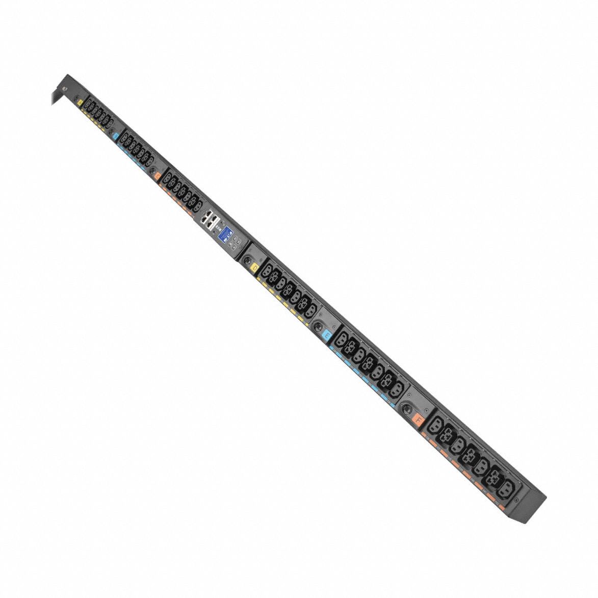EATON TRIPP LITE PDU: Three-Phase, 208V AC, 42 Outlets, (18) C39/(24) C13, Metered, Remote-Monitored (MPN EVMA4609X-06). Key specifications — attr928758: 460P9W; attr928730: EATON TRIPP LITE; attr1314318: Three-Phase; attr928747: 208V AC; attr928761: (18) C39; attr928752: Vertical Rack; attr982487: Front or Side.