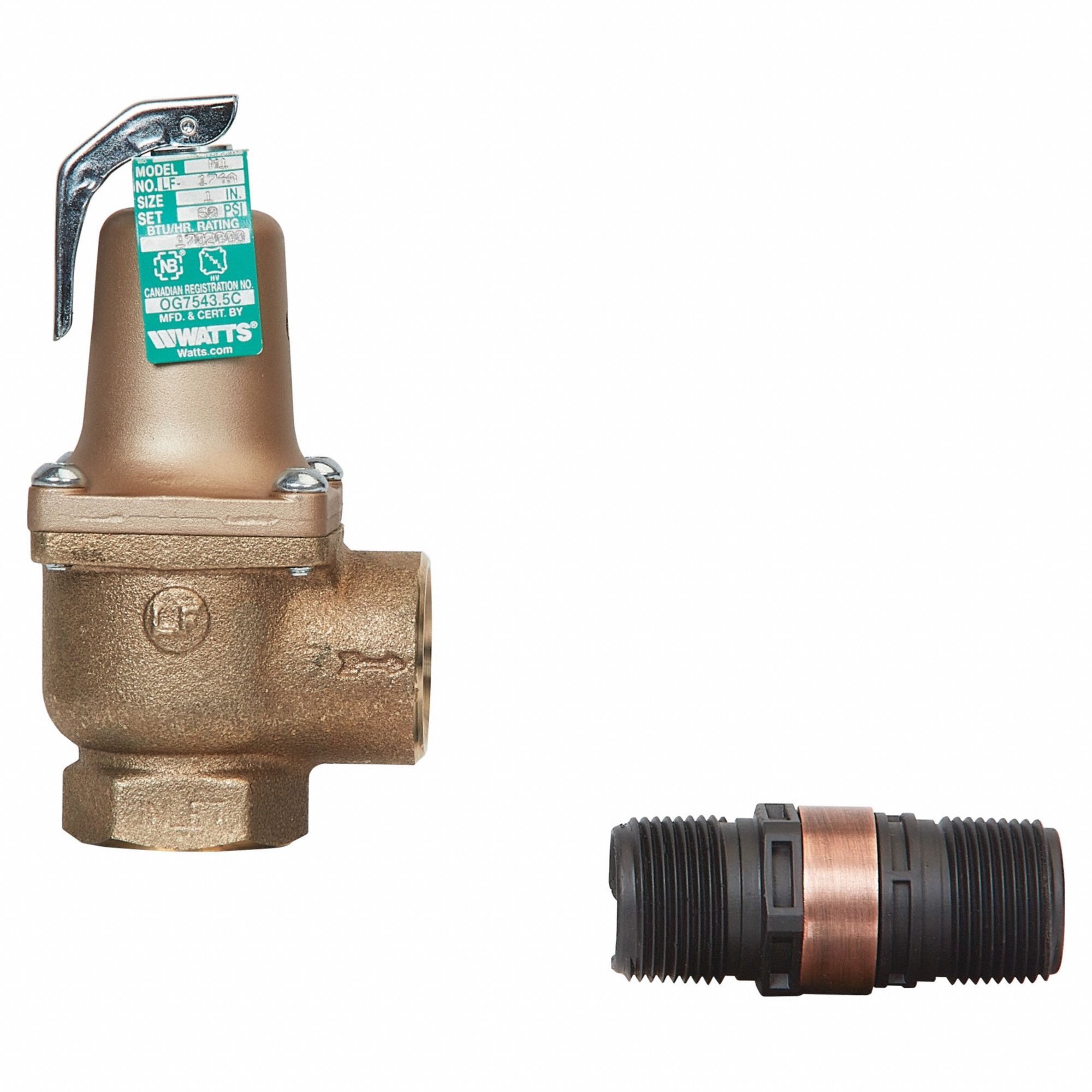 WATTS, Section XIII ASME Section, FNPT x FNPT, Temperature and Pressure Relief Valve 810N081