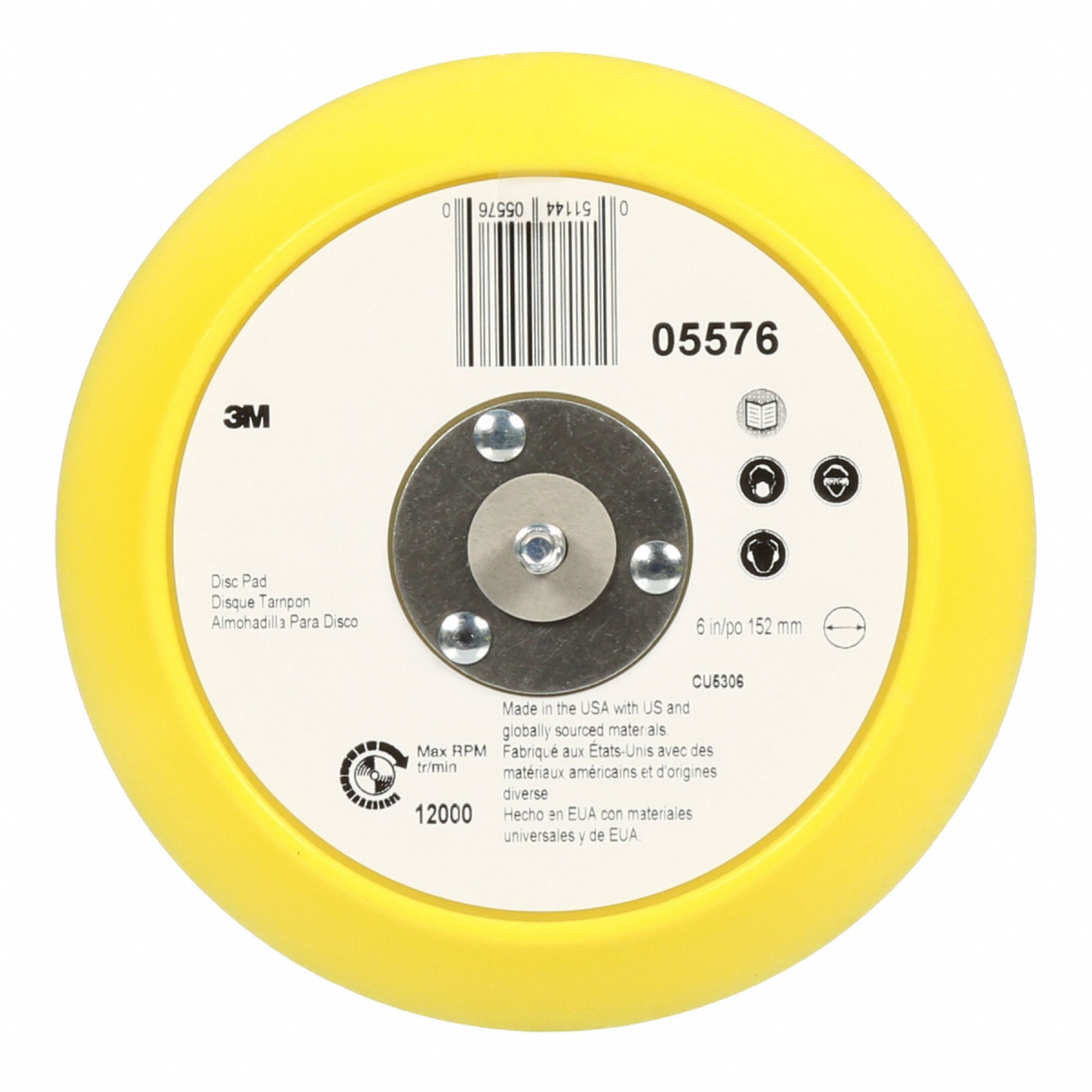 PSA Disc Backup Pad 6 in Dia PK10