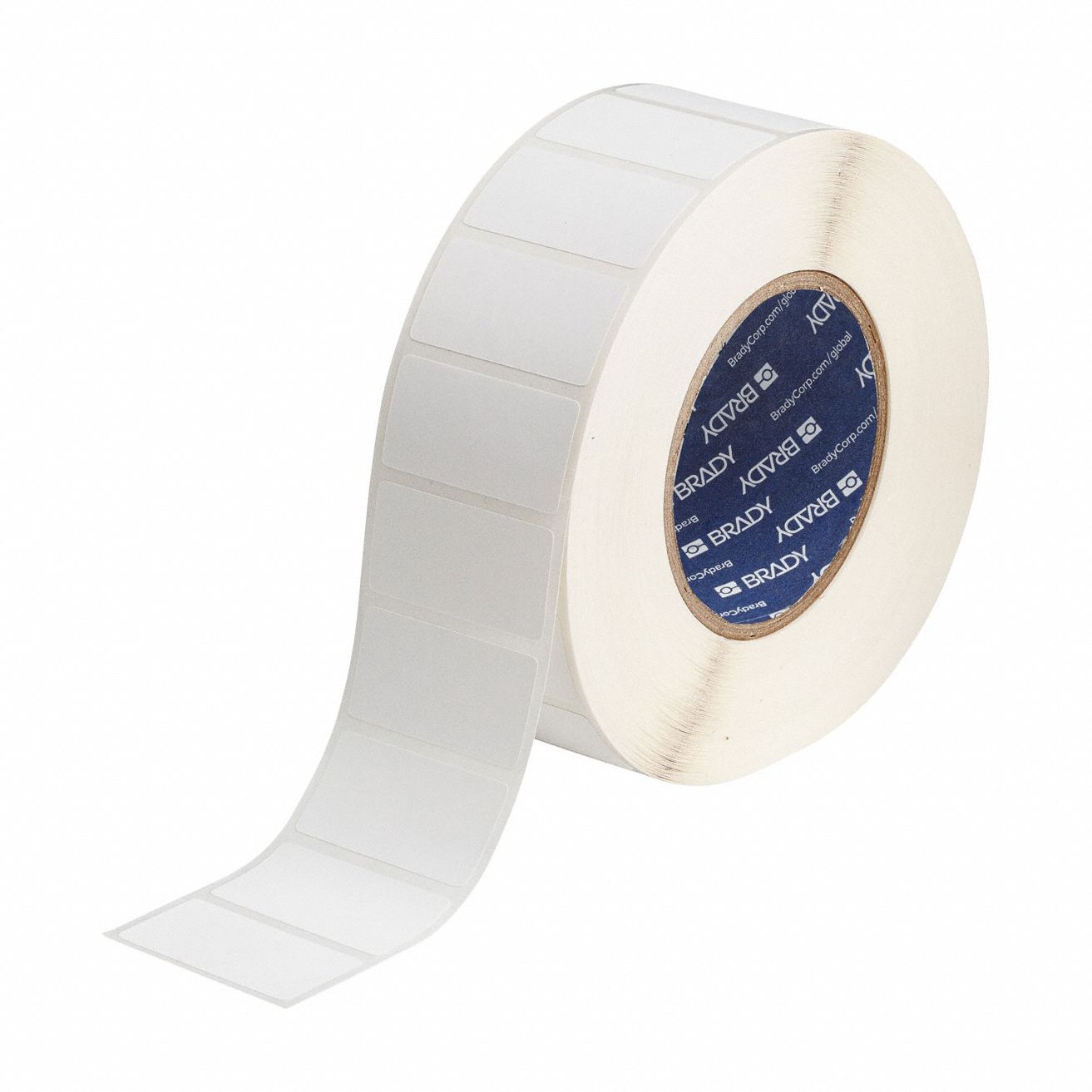 Pre-Cut Label Stock Roll: Rectangle, 1 in x 2 in, 1 in, Cryogenic Autoclavable Polypropylene, White