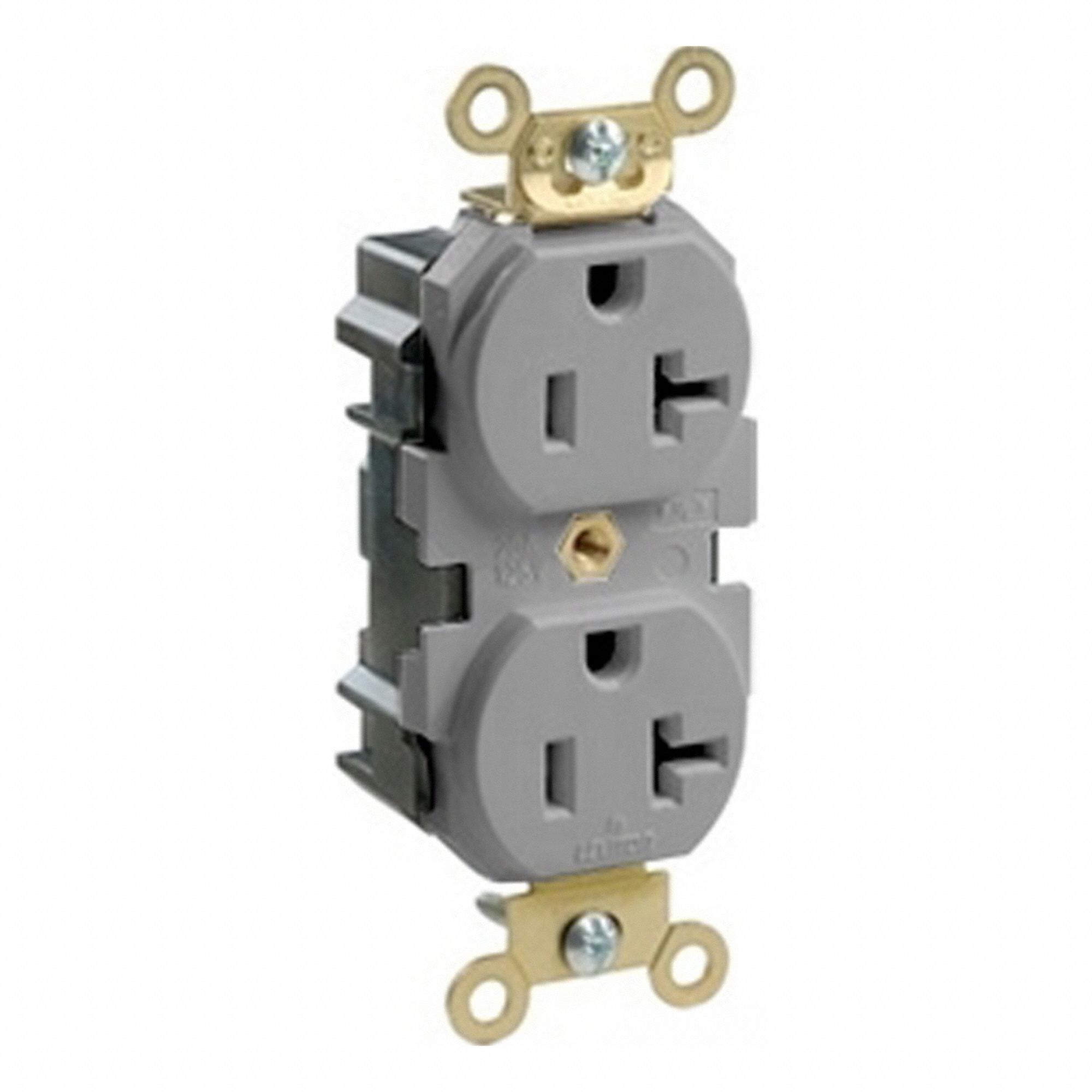 Lev-Lok Rec 20A 125V Gry