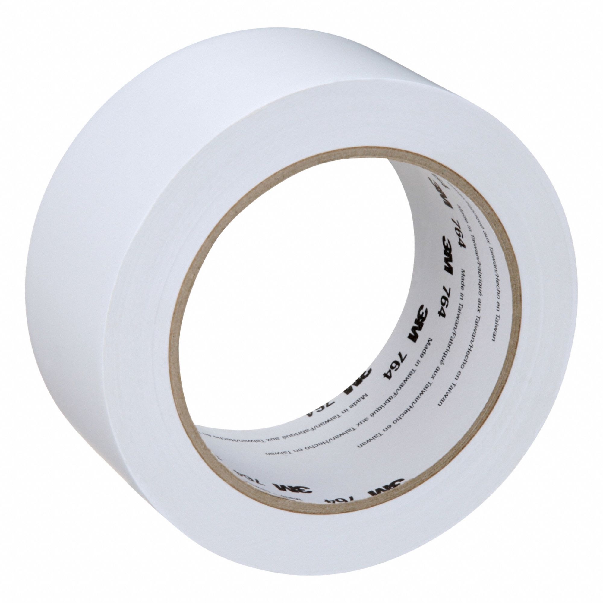 Floor Marking Tape: Gen Purpose, Solid, White, 2 in x 108 ft, 5 mil Tape Thick, 3M™