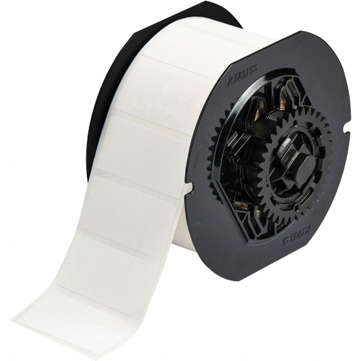 Pre-Cut Label Stock Roll: Rectangle, 1 in x 2 in, 1 in, Paper, White, -40°F to 122°F, 1, 500 Labels