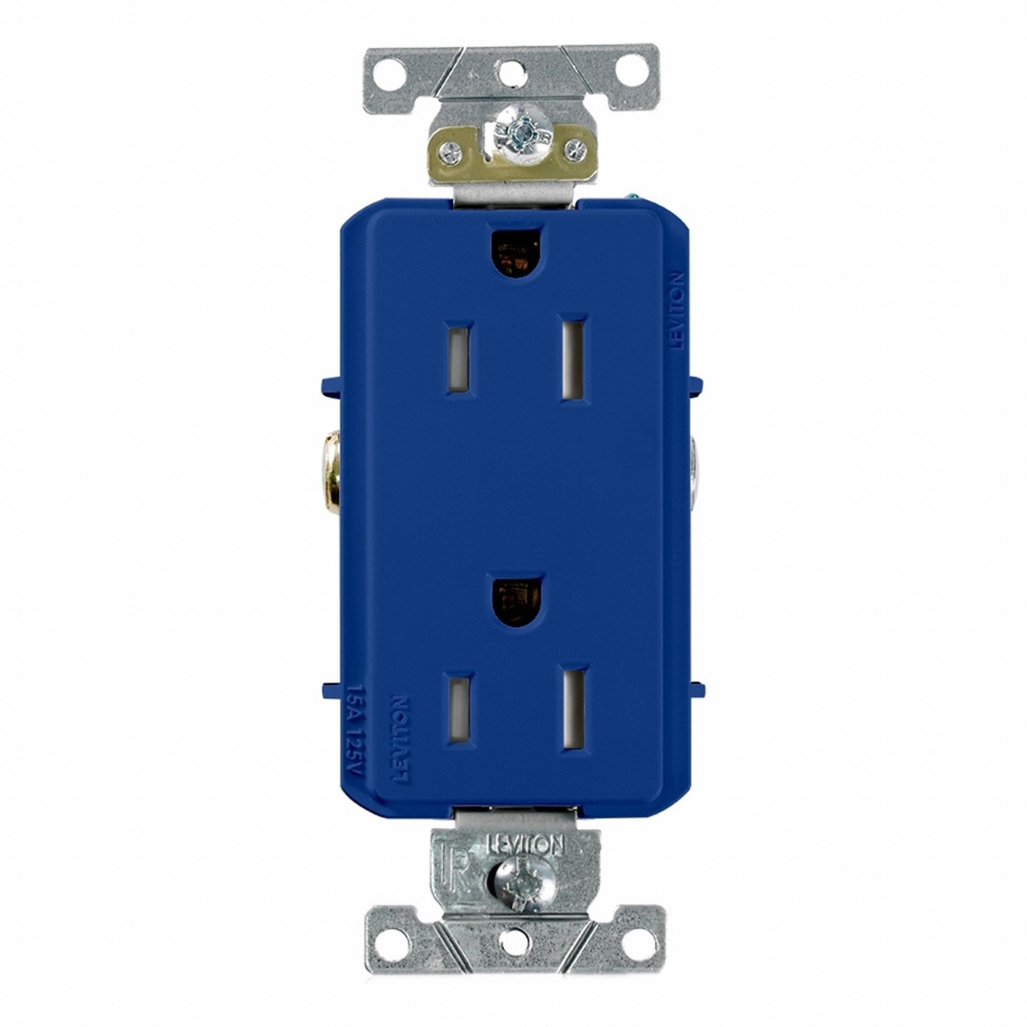 Decora Plus Duplex 15A 125V TR Blue