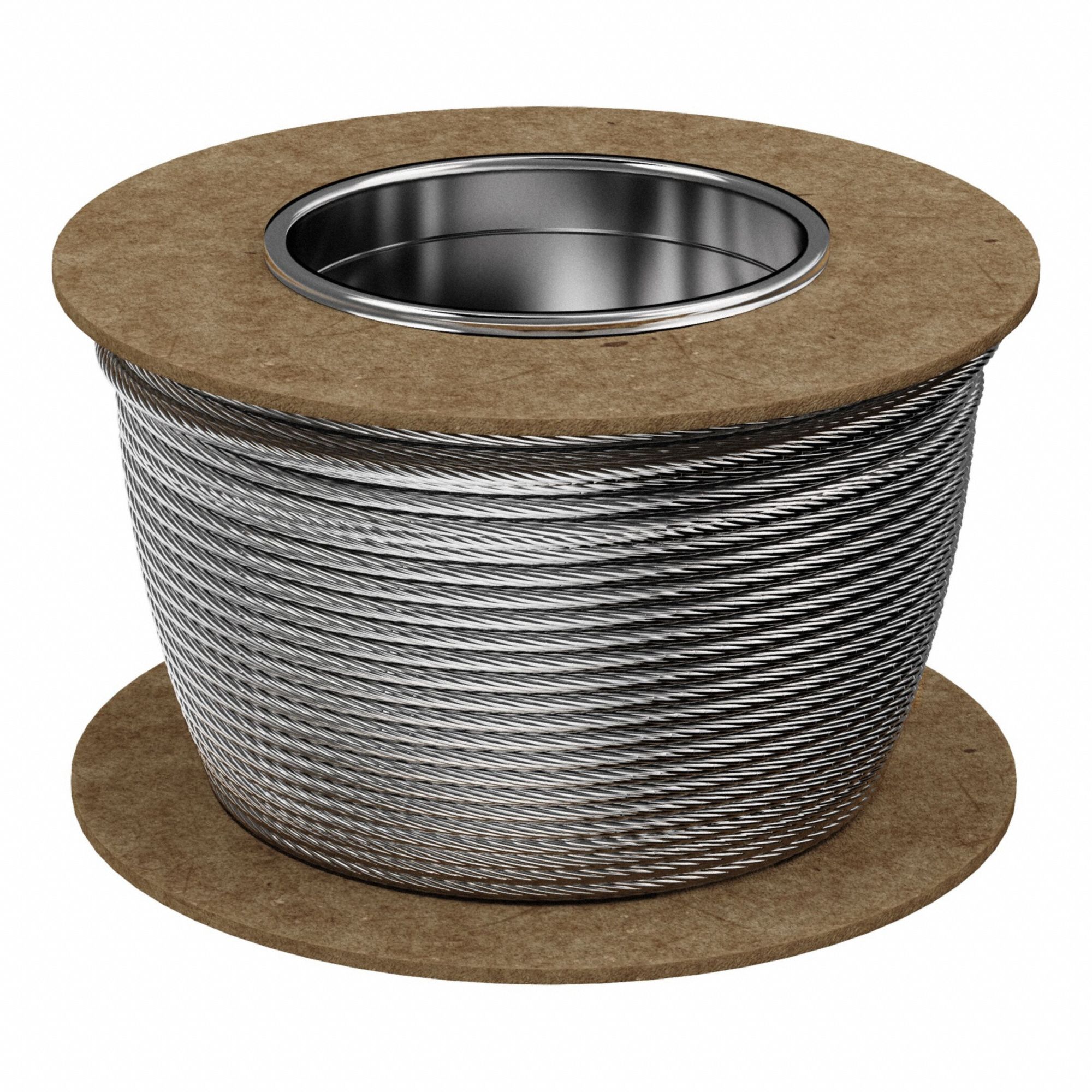 Spool: Galvanized 7x7 Galvanized Steel, 650 ft Overall Lg, 125 lb Load Capacity