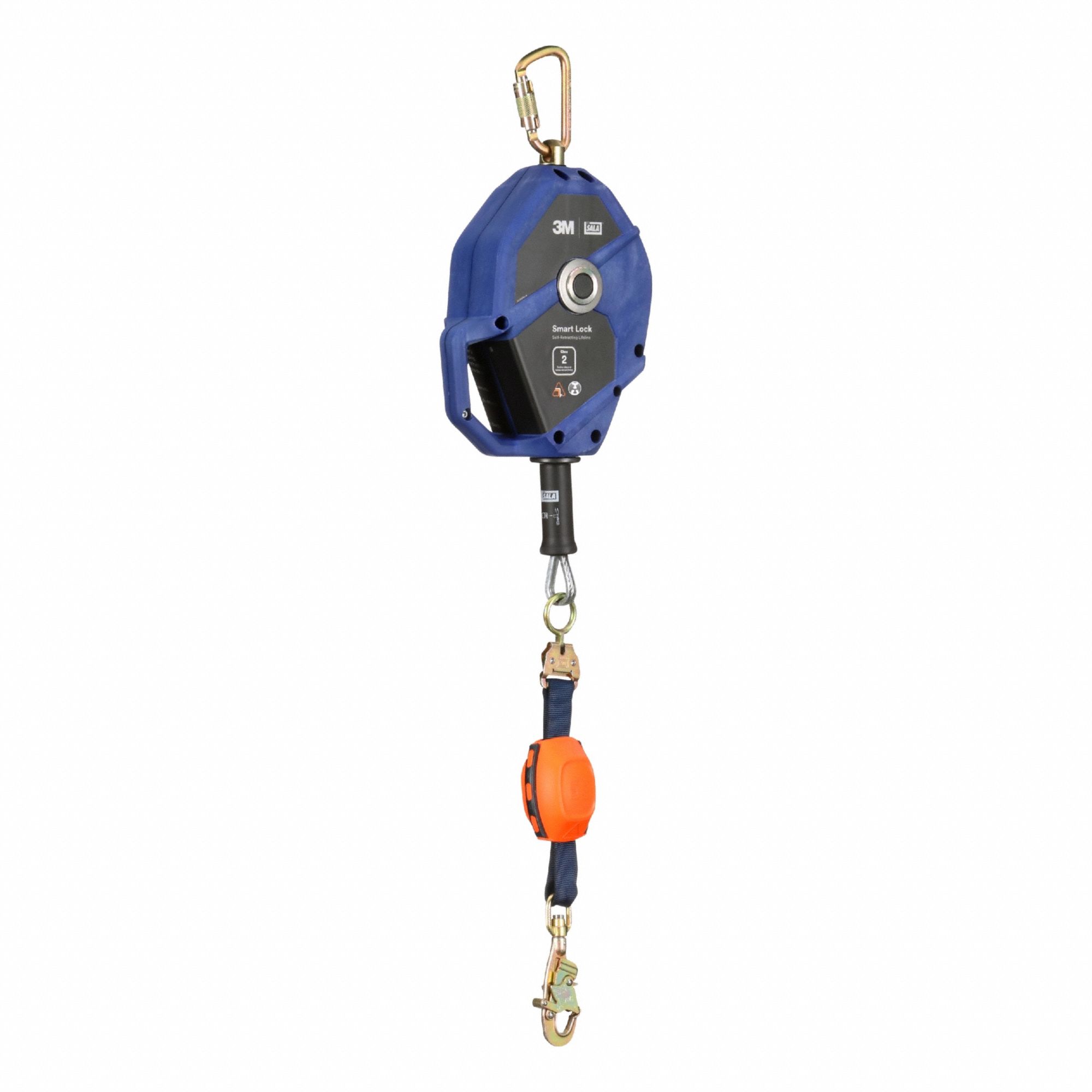 Self Retracting Lifeline: Steel Carabiner Anchor, Harness Steel Swivel Snap Hook, Sealed