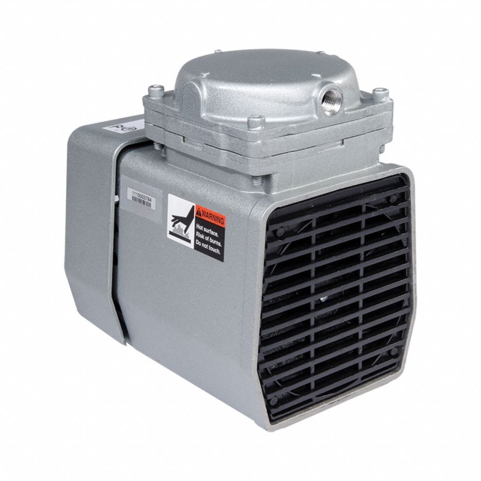 Compressor/Vacuum Pump: 1/8 hp, 115V AC, 25.5 in Hg Max Vacuum, 60 psi Max Continuous Pressure