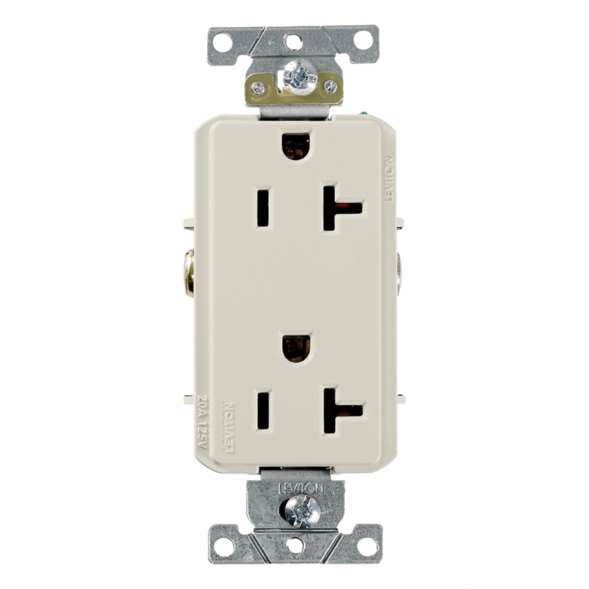 Duplex Receptacle Outlet: Duplex, 5-20R, 125V AC, 20 A, Light Almond, 2 Pole / 3 Wire